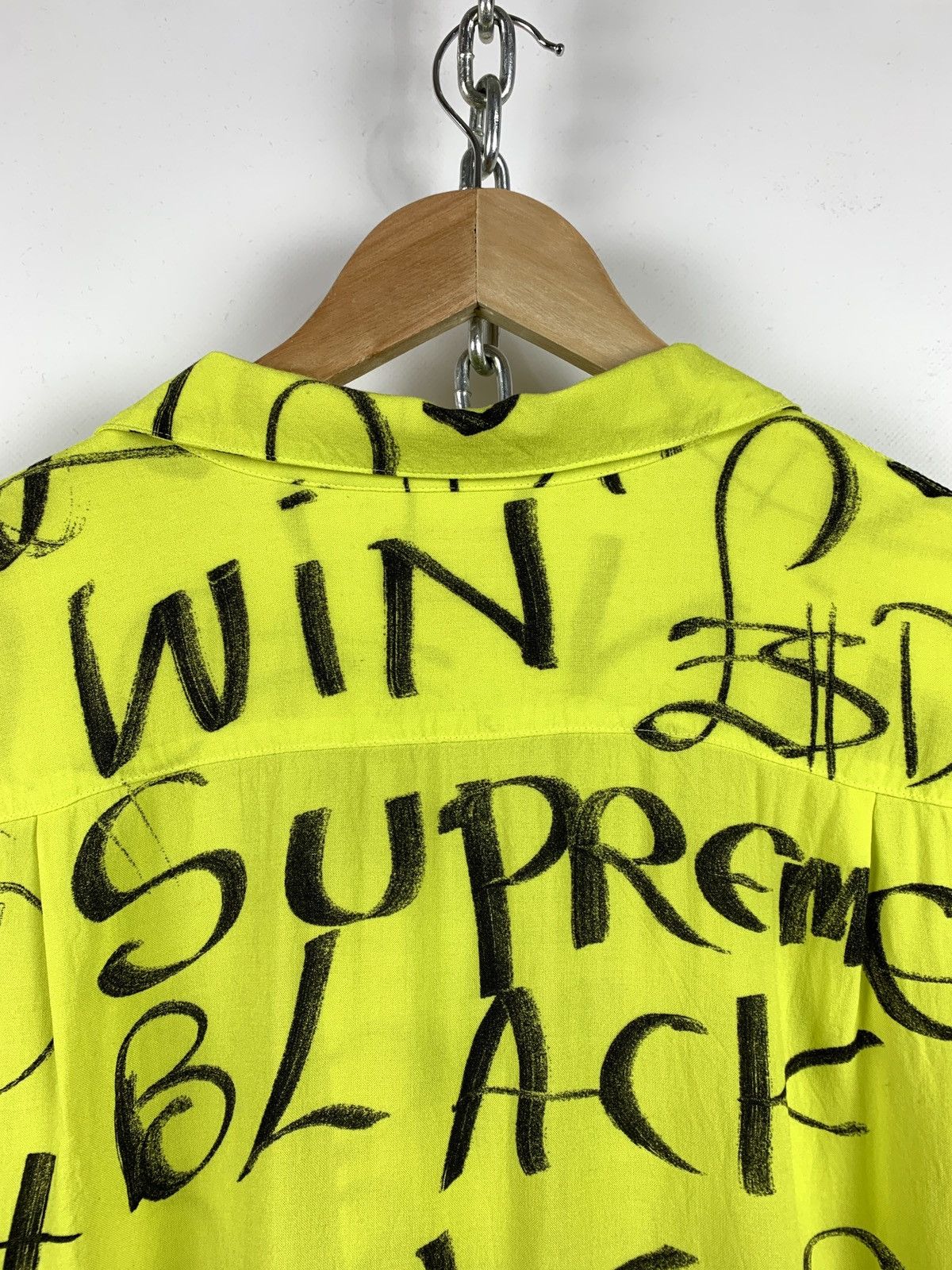 Supreme Supreme Black Ark Rayon S/S Shirt Fluorescent Yellow Size US L / EU 52-54 / 3 - 14 Thumbnail