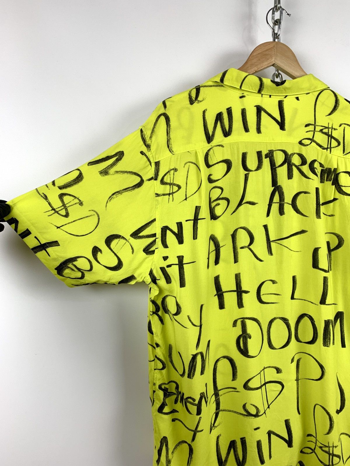 Supreme Supreme Black Ark Rayon S/S Shirt Fluorescent Yellow Size US L / EU 52-54 / 3 - 15 Thumbnail