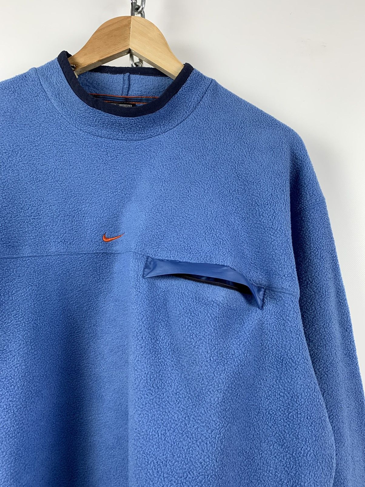 Nike 90s Vintage Nike Center Swoosh Fleece Electric Sweatshirt Size US M / EU 48-50 / 2 - 6 Thumbnail