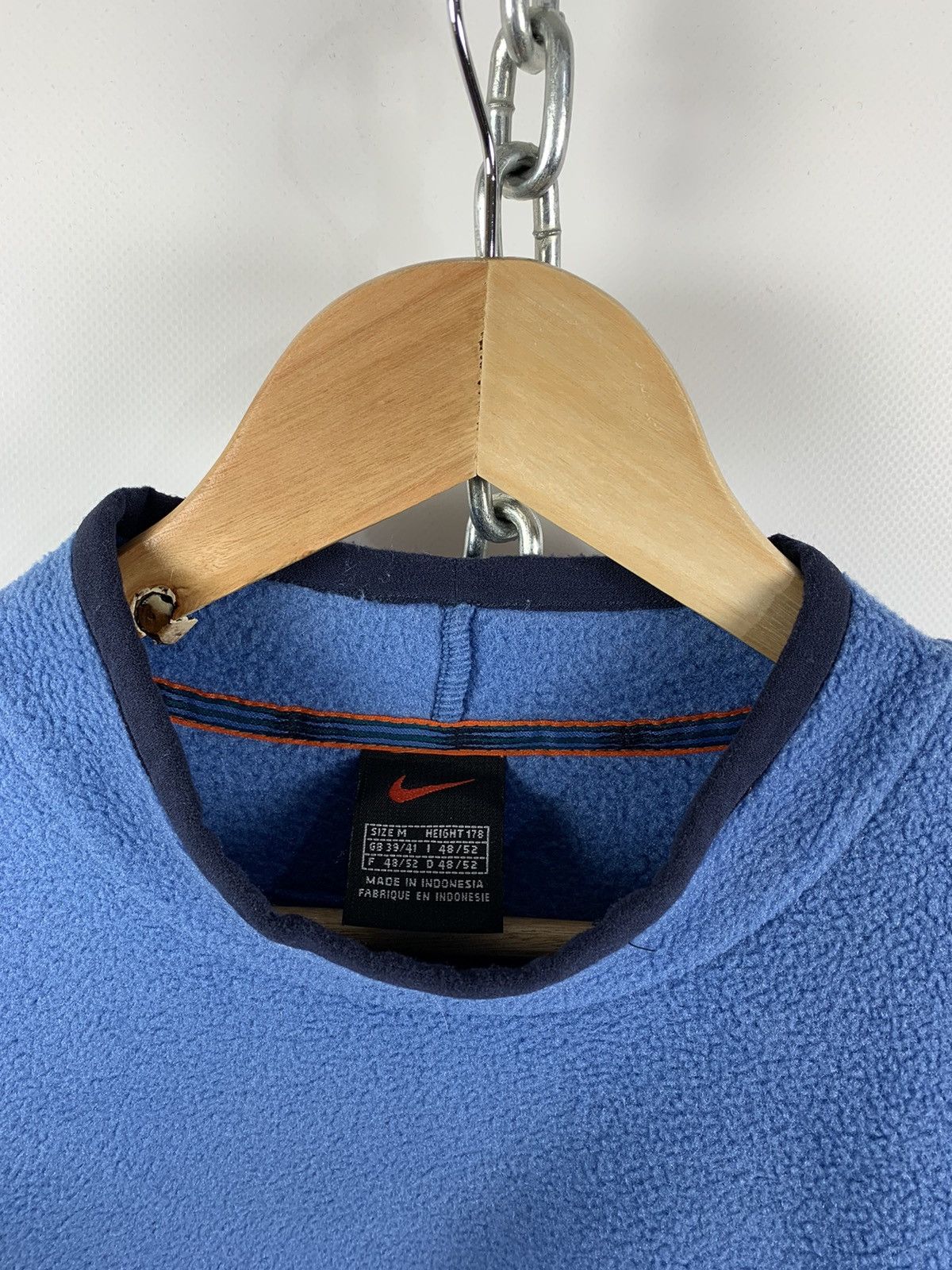 Nike 90s Vintage Nike Center Swoosh Fleece Electric Sweatshirt Size US M / EU 48-50 / 2 - 10 Thumbnail