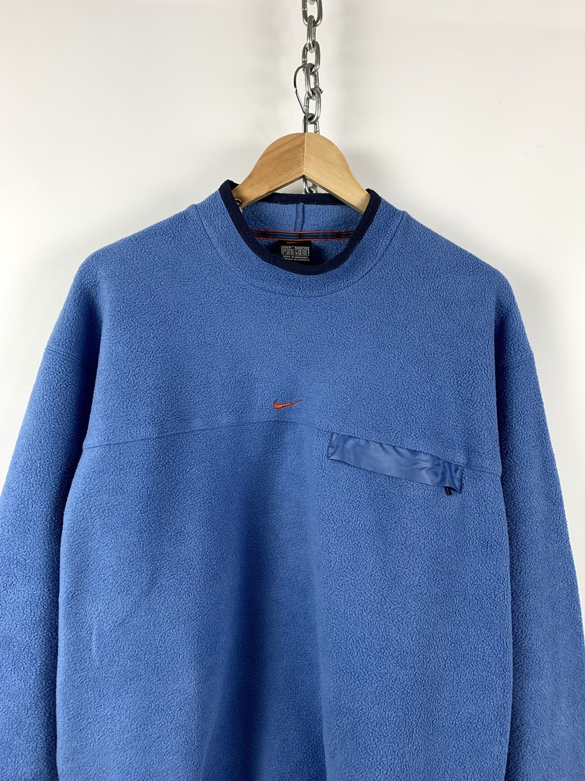 Nike 90s Vintage Nike Center Swoosh Fleece Electric Sweatshirt Size US M / EU 48-50 / 2 - 1 Thumbnail