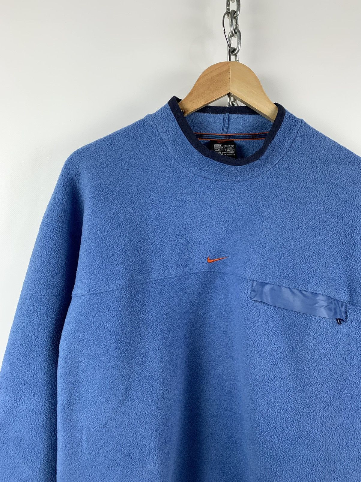 Nike 90s Vintage Nike Center Swoosh Fleece Electric Sweatshirt Size US M / EU 48-50 / 2 - 5 Thumbnail
