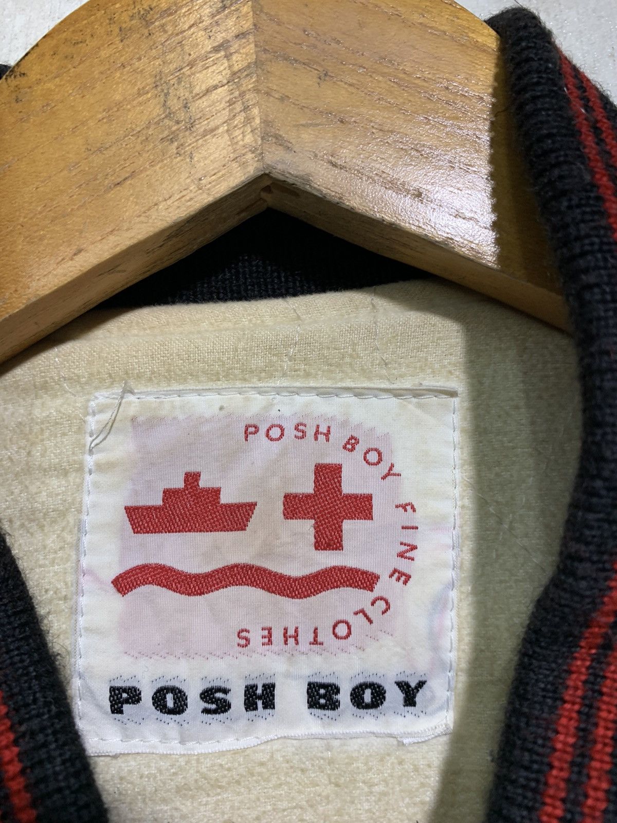 Vintage 🔥VTG POSHBOY VARSITY JACKETS WOOL AND LEATHER SLEEVE Size US L / EU 52-54 / 3 - 9 Thumbnail