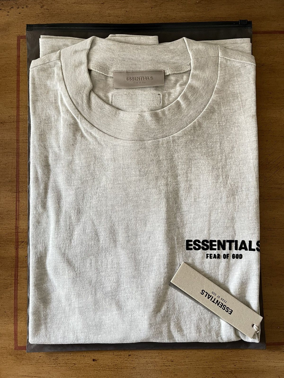 FOG × Fear of God × Pacsun FoG - Essentials Fear Of God Light Oatmeal T-Shirt Sz (XL) Size US XL / EU 56 / 4 - 1 Thumbnail