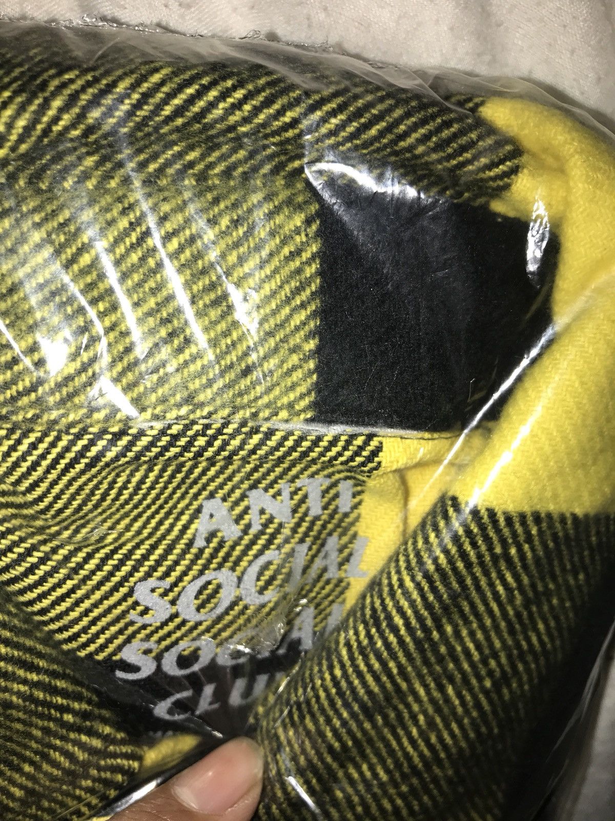 Anti Social Social Club ASSC Yellow buy Plaid Flannel Shirt