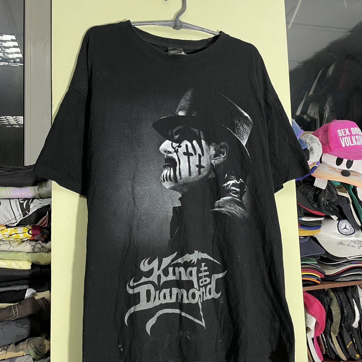 Vintage Vintage Y2K King Diamond Band Tee Sun Faded Black Logo XL Size US XL / EU 56 / 4 - 1 Thumbnail