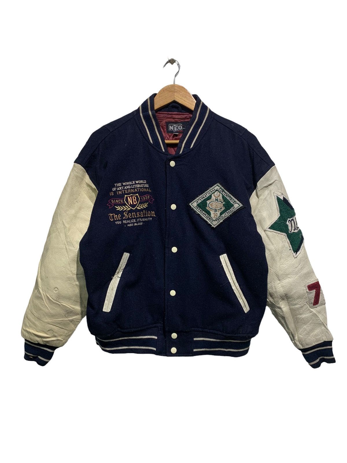 Other 🔥VTG NEOBLOOD WOOL/LEATHER VARSITY JACKET Size US M / EU 48-50 / 2 - 5 Thumbnail
