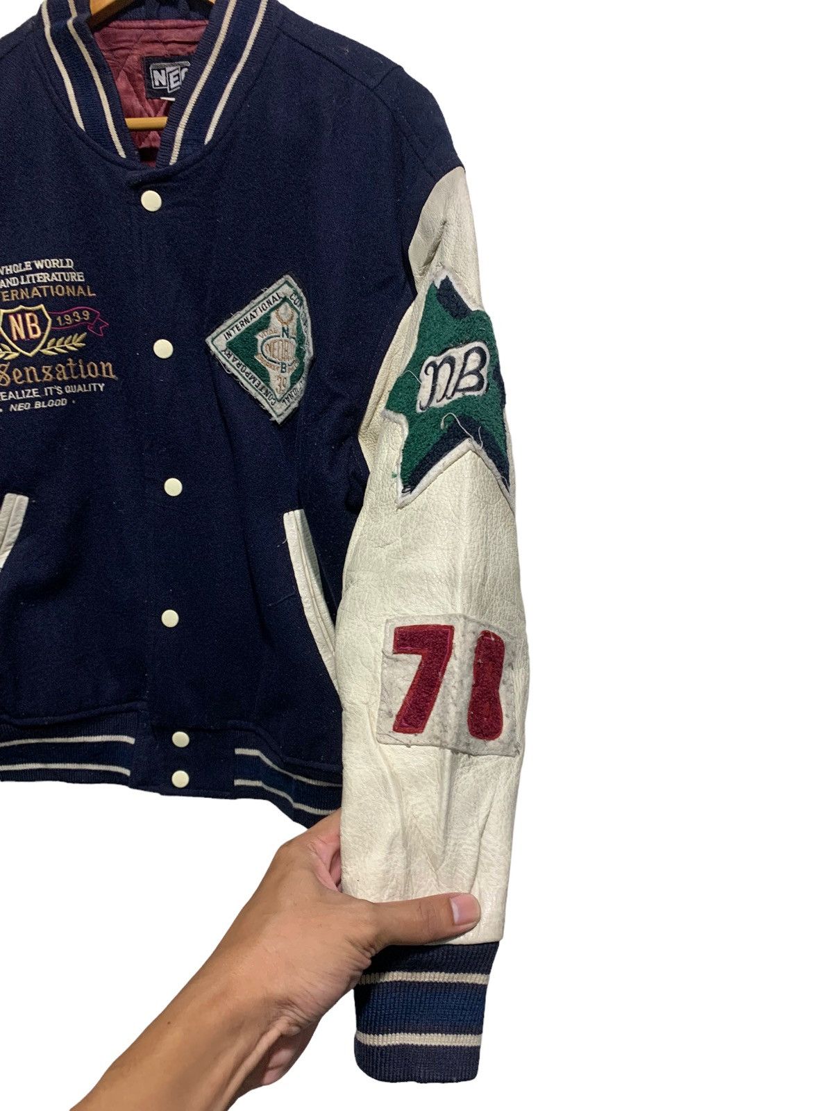 Other 🔥VTG NEOBLOOD WOOL/LEATHER VARSITY JACKET Size US M / EU 48-50 / 2 - 8 Thumbnail