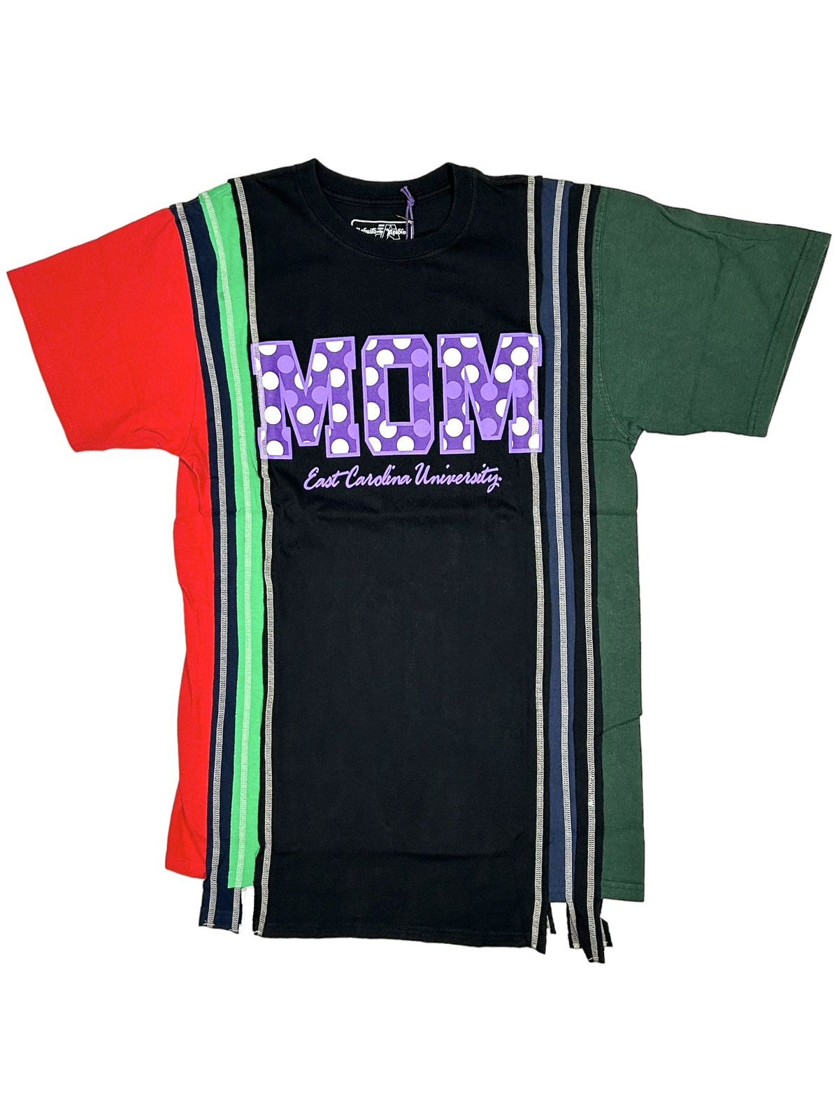 Pre-owned Needles Rebuild 7 Cut Collegiate T Shirt In Multicolor