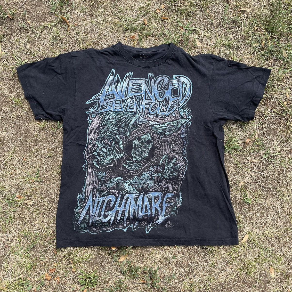 Vintage Vintage Y2K Avenged Sevenfold Graphic Tee Faded Black Swag M Size US M / EU 48-50 / 2 - 1 Thumbnail