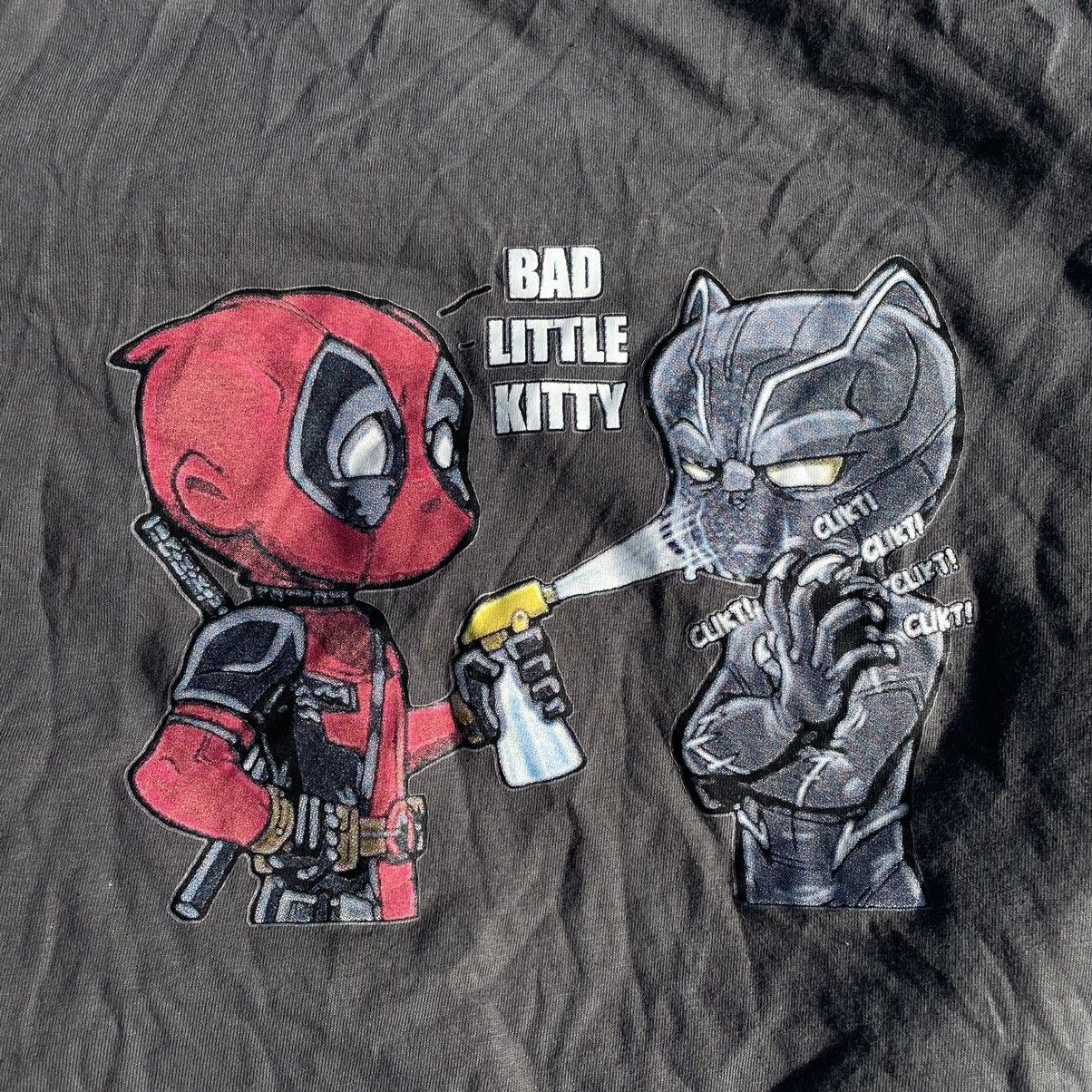 Vintage Vintage 2000s Deadpool Bad Kitty Graphic Tee Streetwear S Size US S / EU 44-46 / 1 - 4 Thumbnail