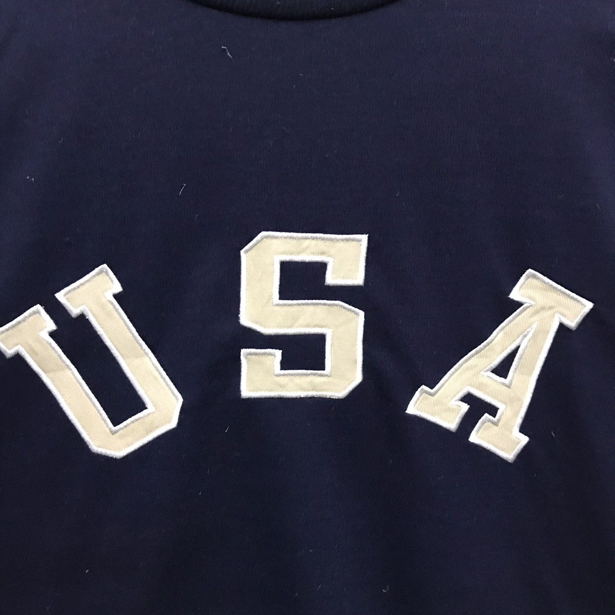 Japanese Brand × Vintage Vintage USA Sweatshirt Jumper Biglogo USA Patches USA Size US XL / EU 56 / 4 - 4 Thumbnail