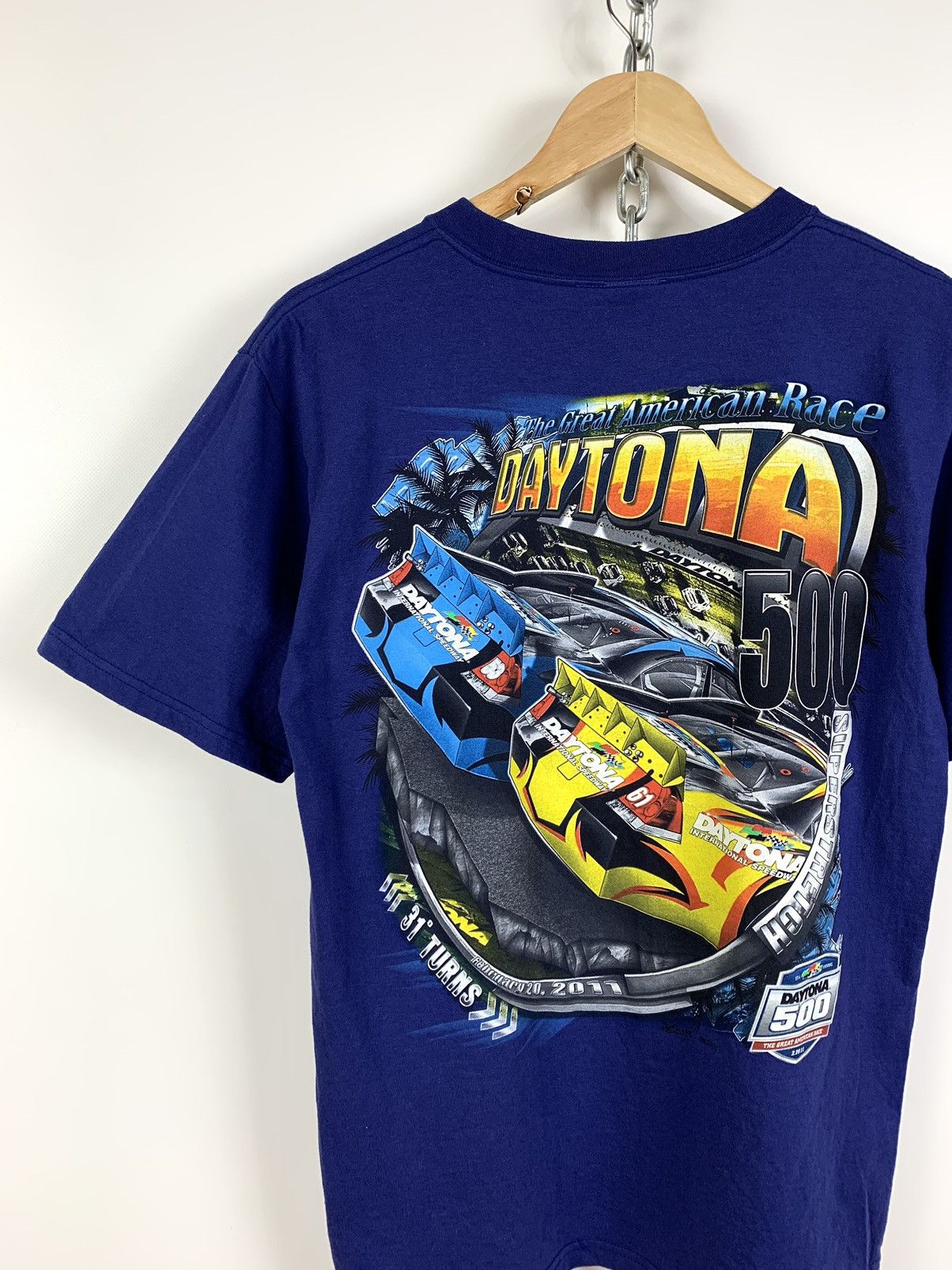 NASCAR Vintage NASCAR Daytona 500 Great American Race T-Shirt Size US M / EU 48-50 / 2 - 6 Thumbnail