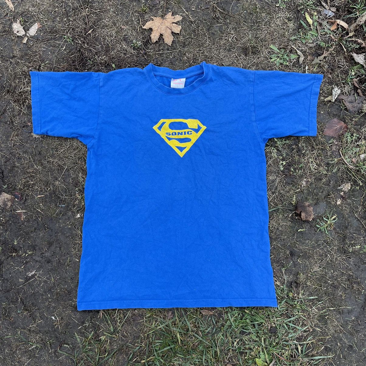Cartoon Network Vintage Y2K Sonic Hedgehog Logo Tee Face Humor Print Band Size US M / EU 48-50 / 2 - 1 Thumbnail