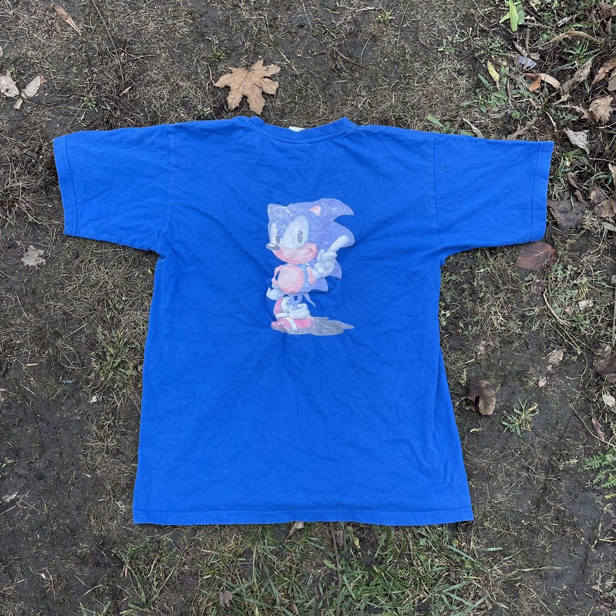 Cartoon Network Vintage Y2K Sonic Hedgehog Logo Tee Face Humor Print Band Size US M / EU 48-50 / 2 - 5 Thumbnail