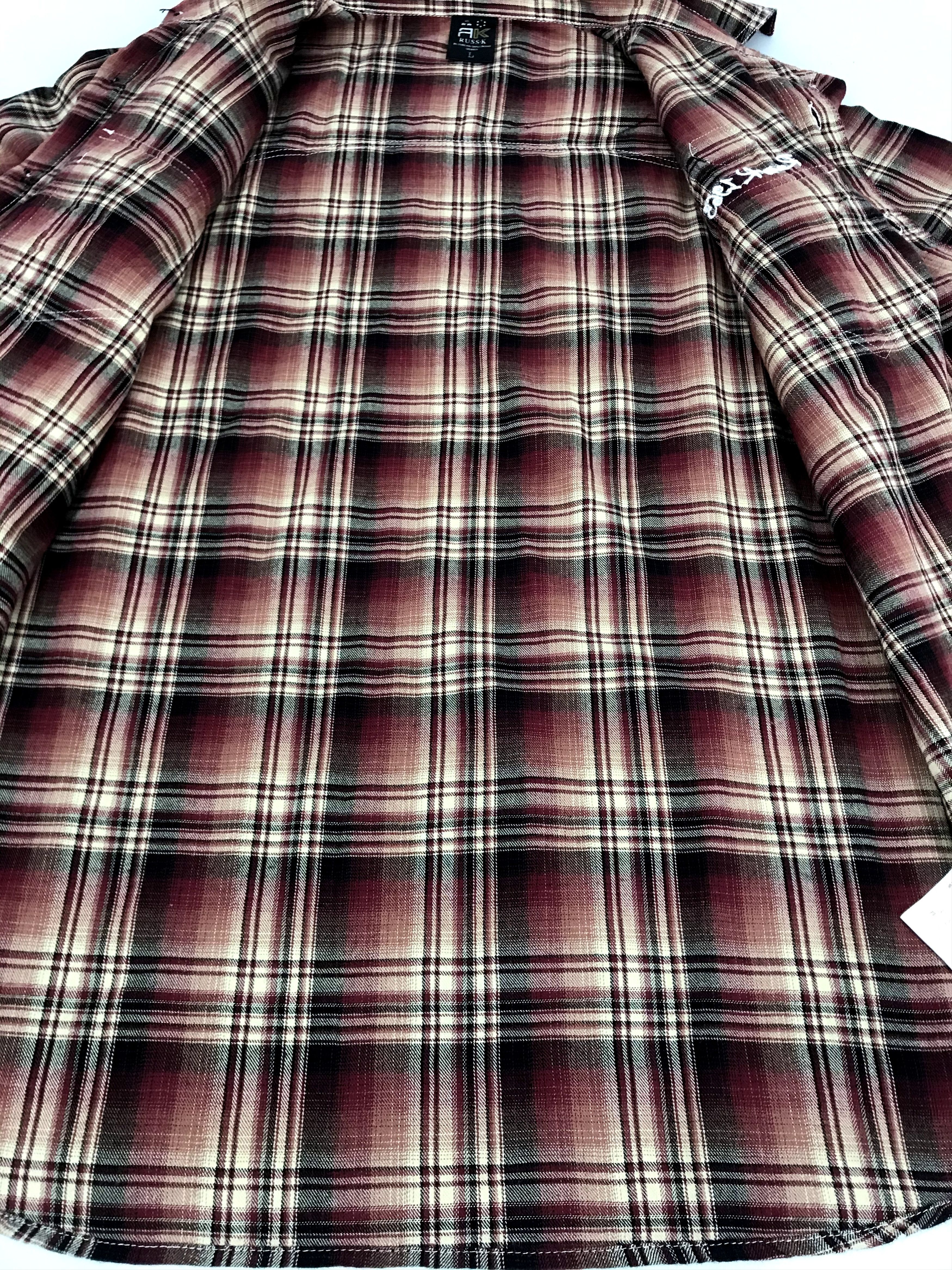 Flannel Vintage Russ-k Flannel Shirt Double Pockets Button Down Size US L / EU 52-54 / 3 - 6 Thumbnail