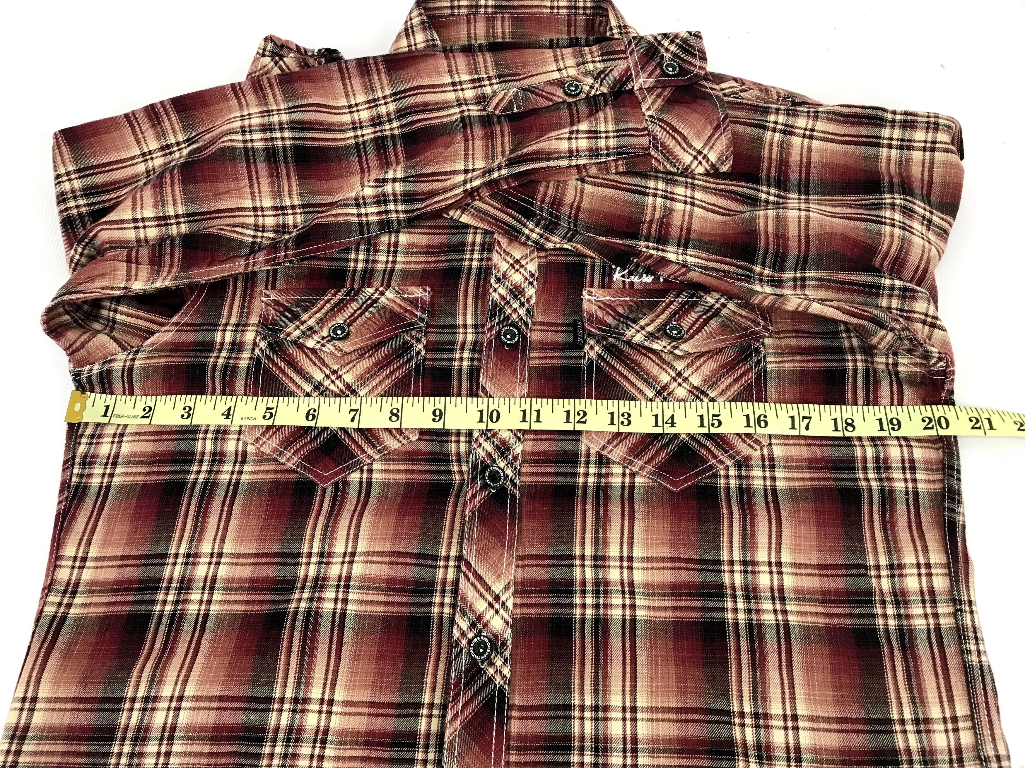 Flannel Vintage Russ-k Flannel Shirt Double Pockets Button Down Size US L / EU 52-54 / 3 - 11 Thumbnail