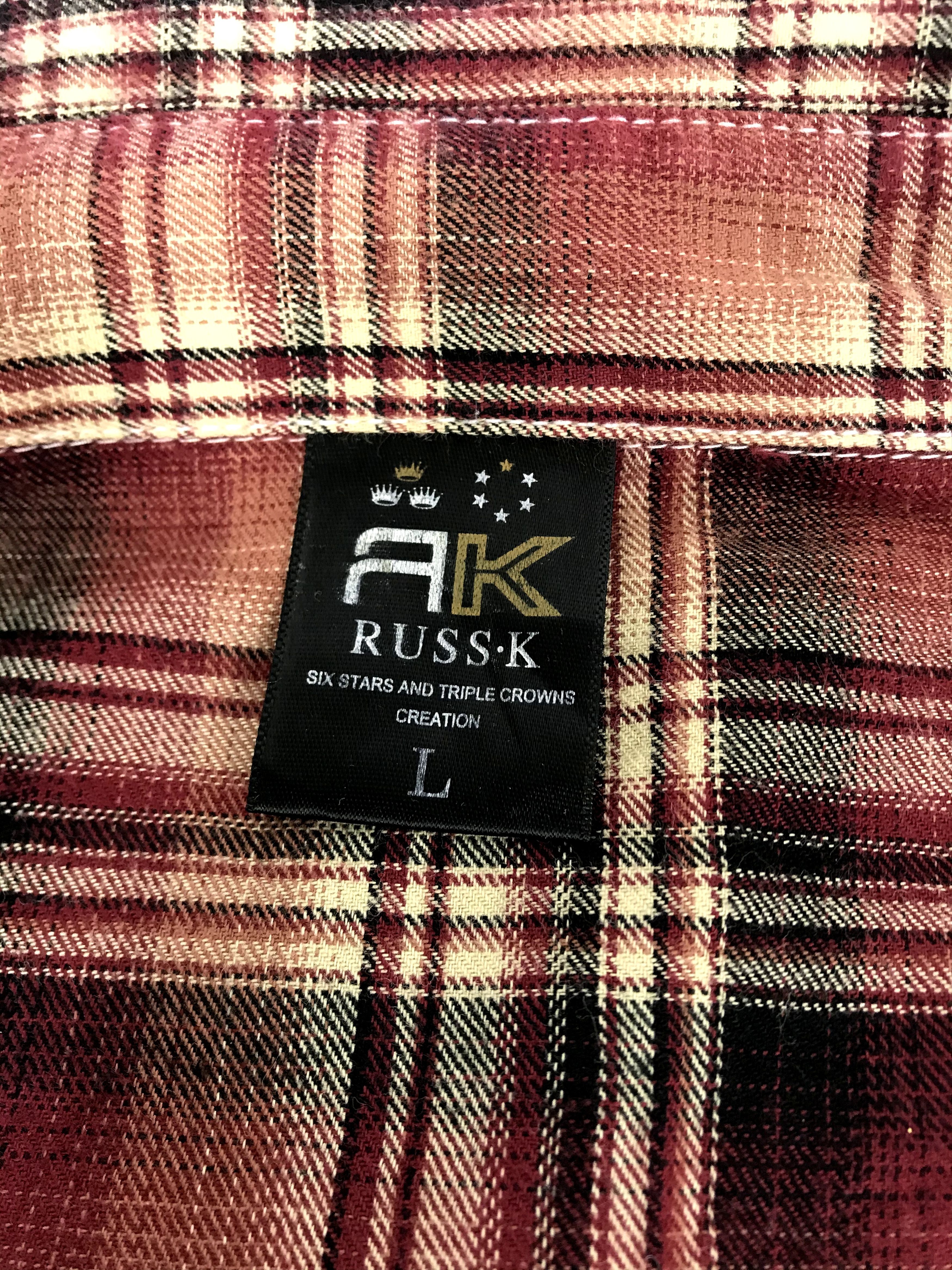 Flannel Vintage Russ-k Flannel Shirt Double Pockets Button Down Size US L / EU 52-54 / 3 - 7 Thumbnail