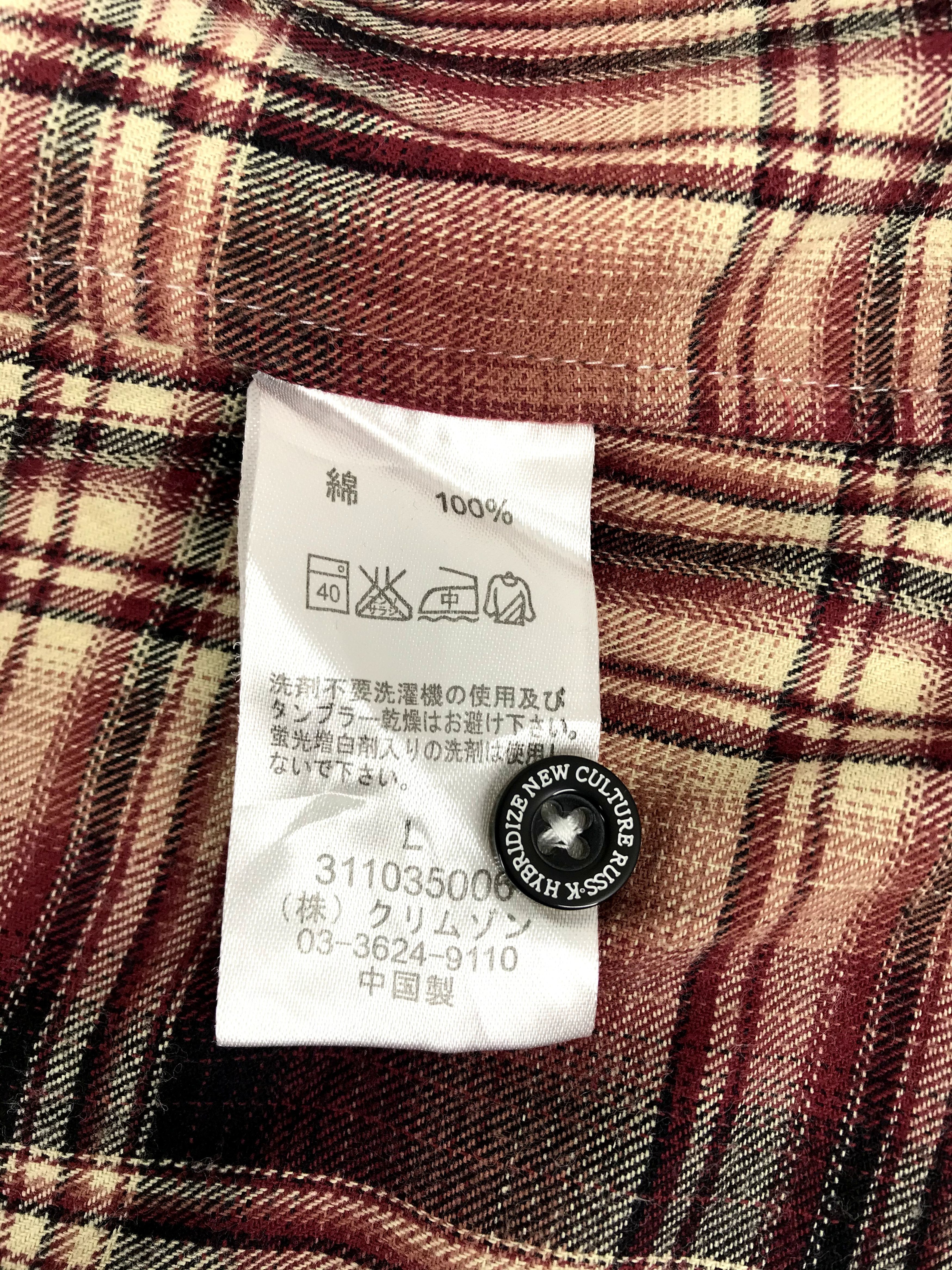 Flannel Vintage Russ-k Flannel Shirt Double Pockets Button Down Size US L / EU 52-54 / 3 - 8 Thumbnail