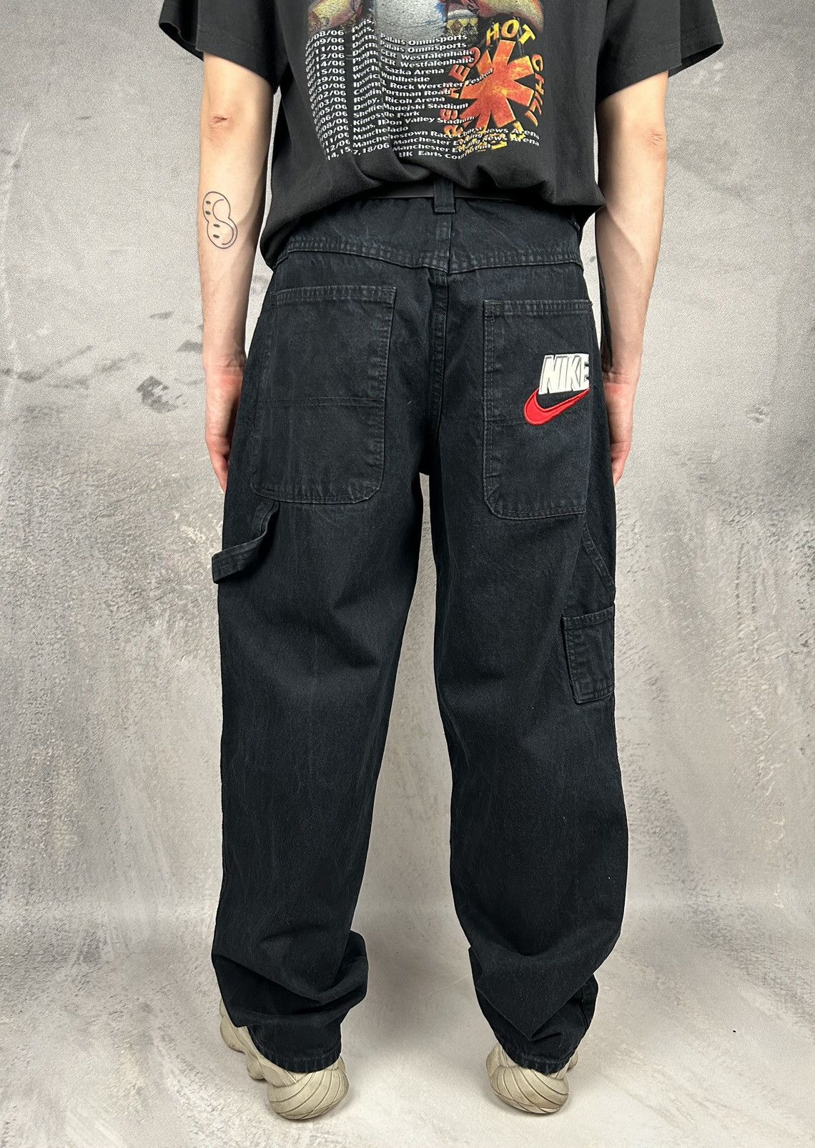 Image of Nike Carpenter Baggy Denim Pants Ultra 90's Usa in Black, Men's (Size 38)