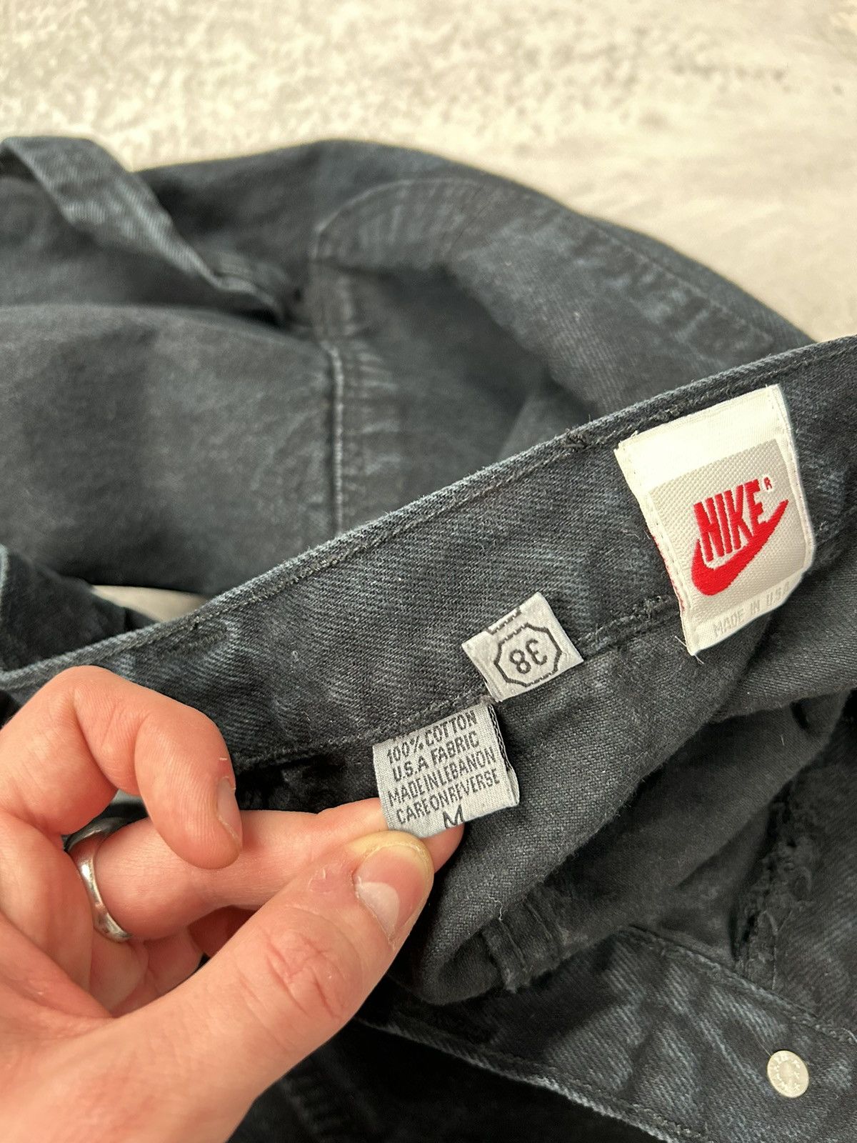 Nike Vintage Nike Carpenter Baggy Denim Pants Ultra Rare 90s USA Size US 38 / EU 54 - 7 Thumbnail