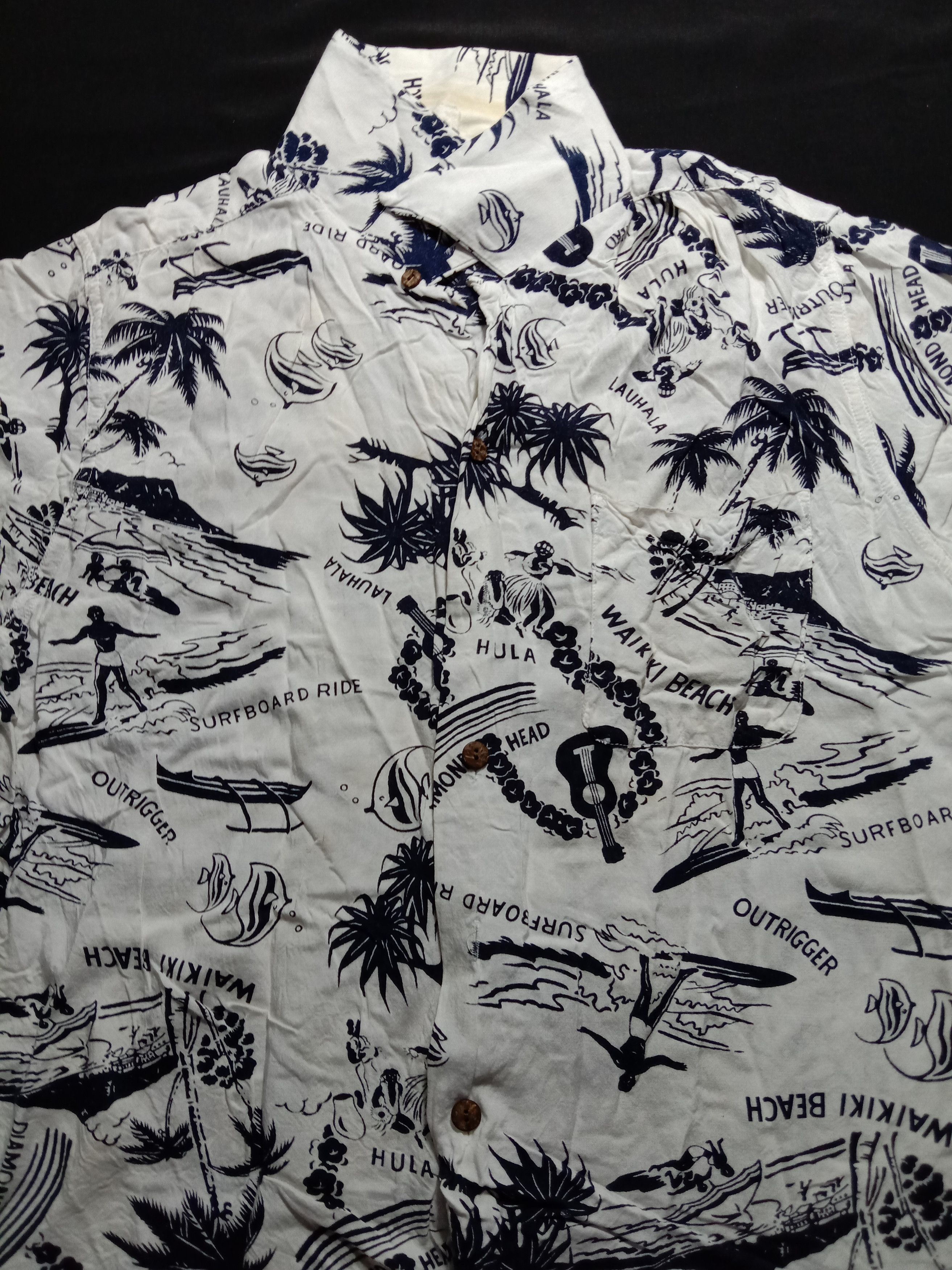 Japanese Brand Billy Stone’s Wakiki Beach Hawaiian Flowers Shirt Size US S / EU 44-46 / 1 - 6 Thumbnail