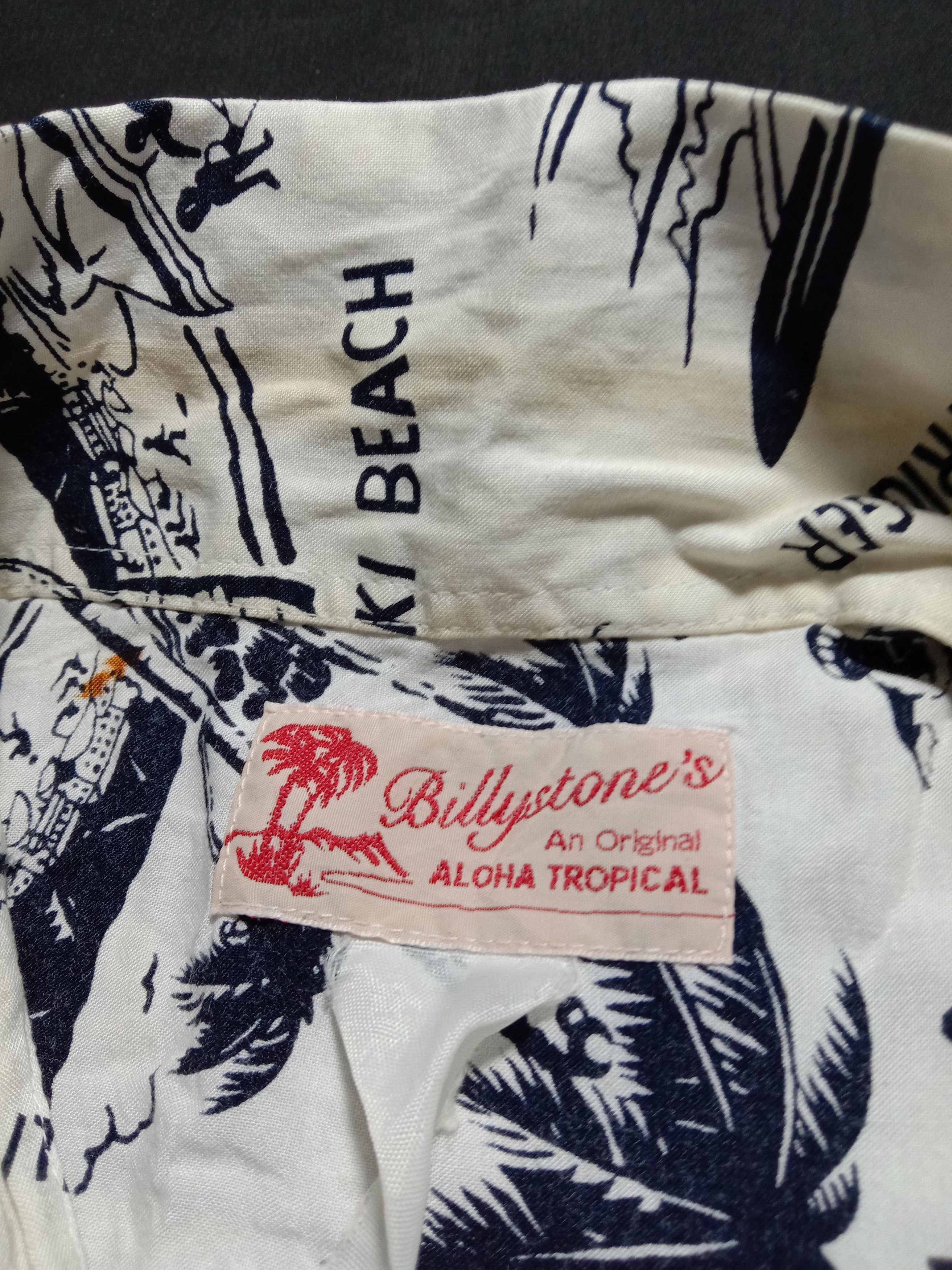 Japanese Brand Billy Stone’s Wakiki Beach Hawaiian Flowers Shirt Size US S / EU 44-46 / 1 - 4 Thumbnail