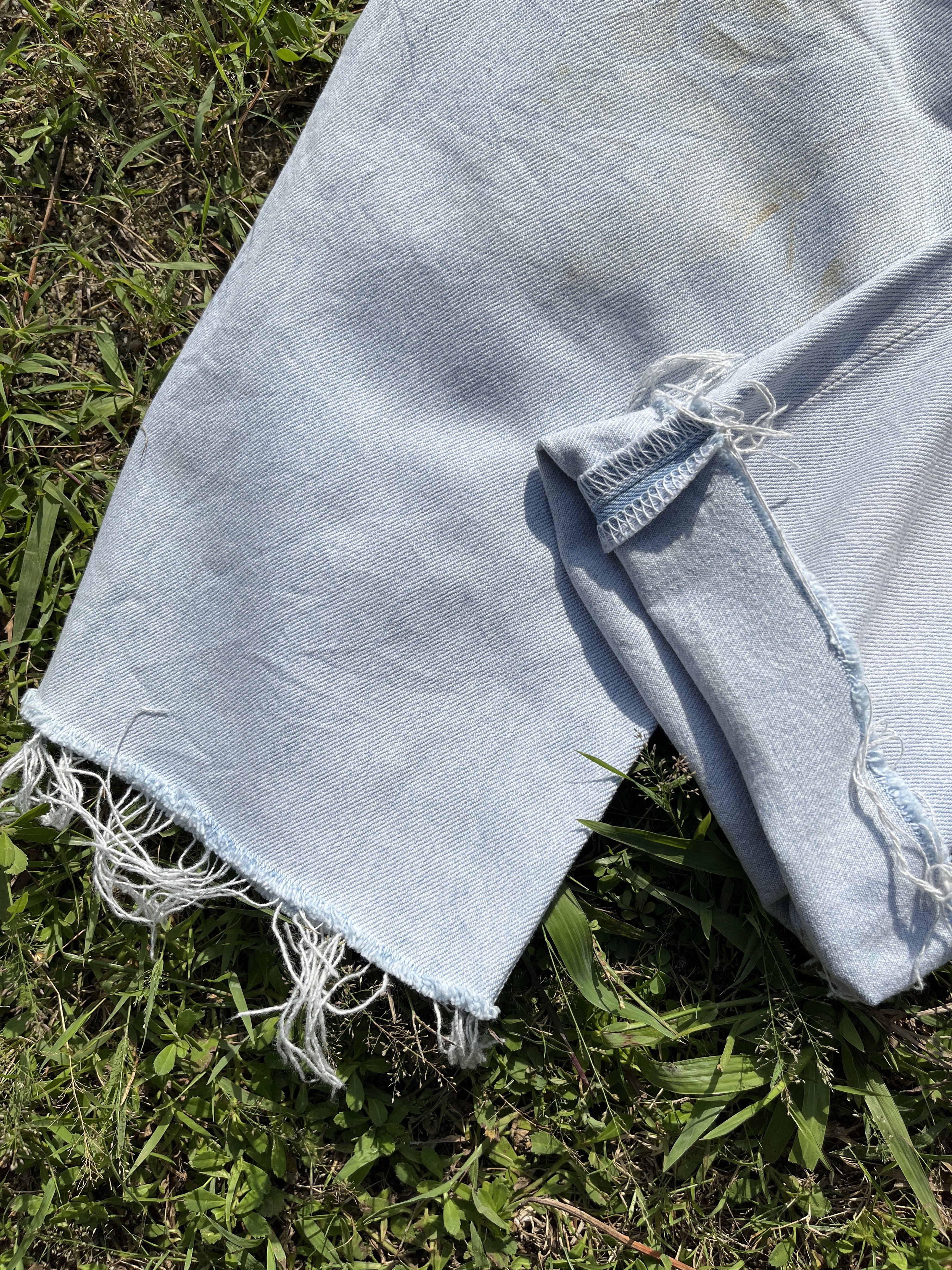 Levi's × Vintage Vintage Levis 502 Cropped Light Wash Jeans - J047 Size US 32 / EU 48 - 6 Thumbnail