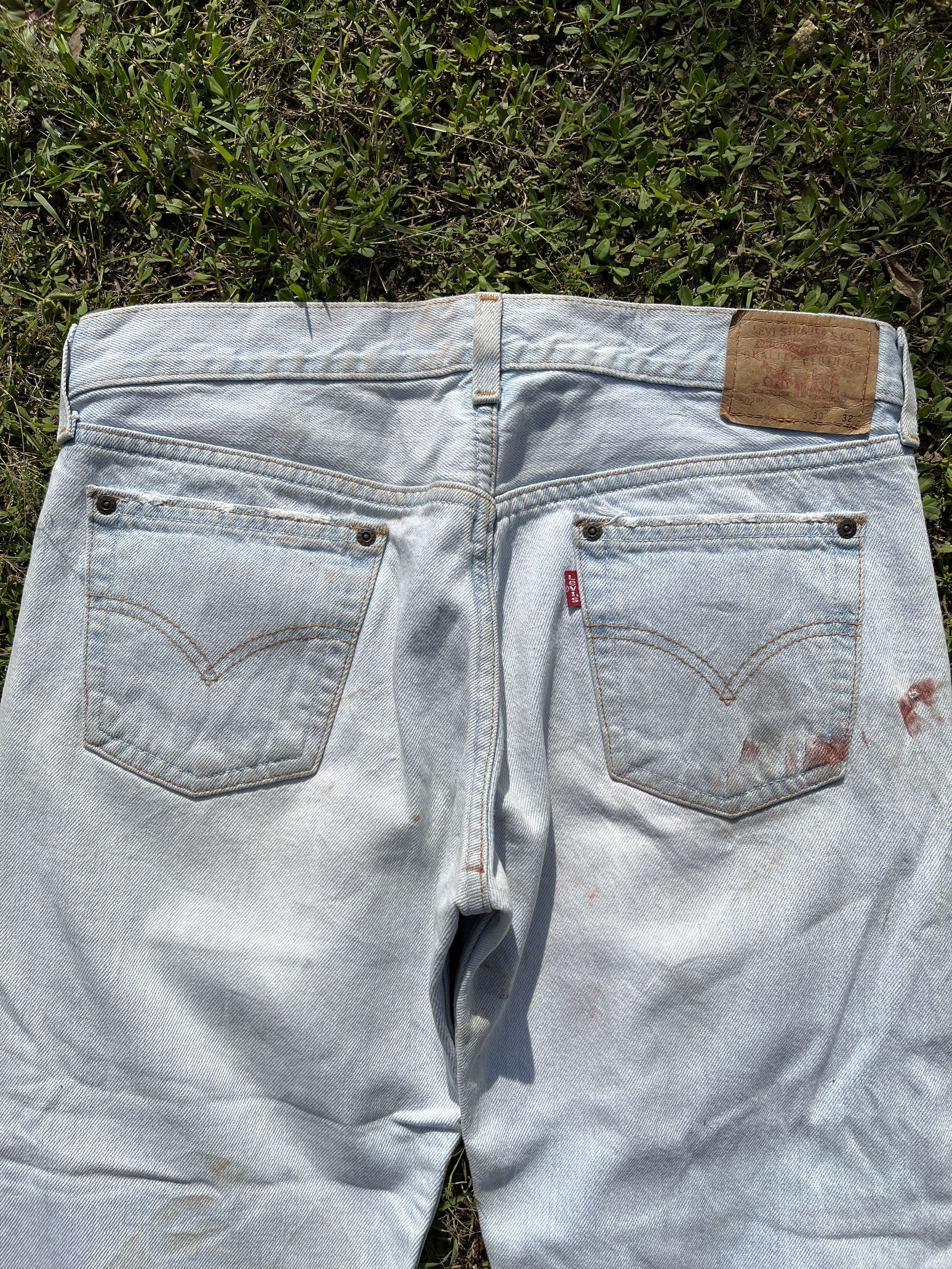 Levi's × Vintage Vintage Levis 502 Cropped Light Wash Jeans - J047 Size US 32 / EU 48 - 4 Thumbnail