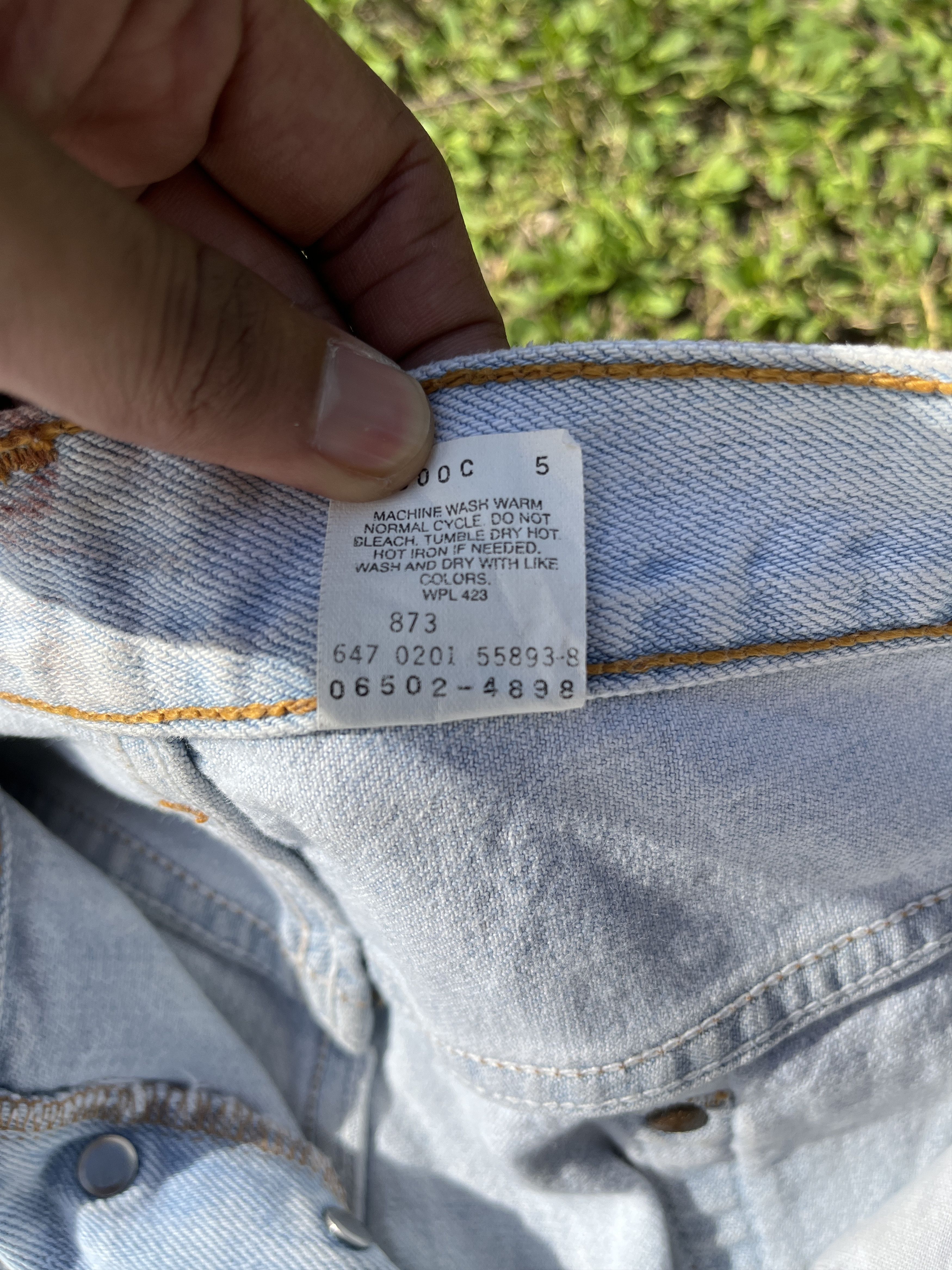 Levi's × Vintage Vintage Levis 502 Cropped Light Wash Jeans - J047 Size US 32 / EU 48 - 8 Thumbnail