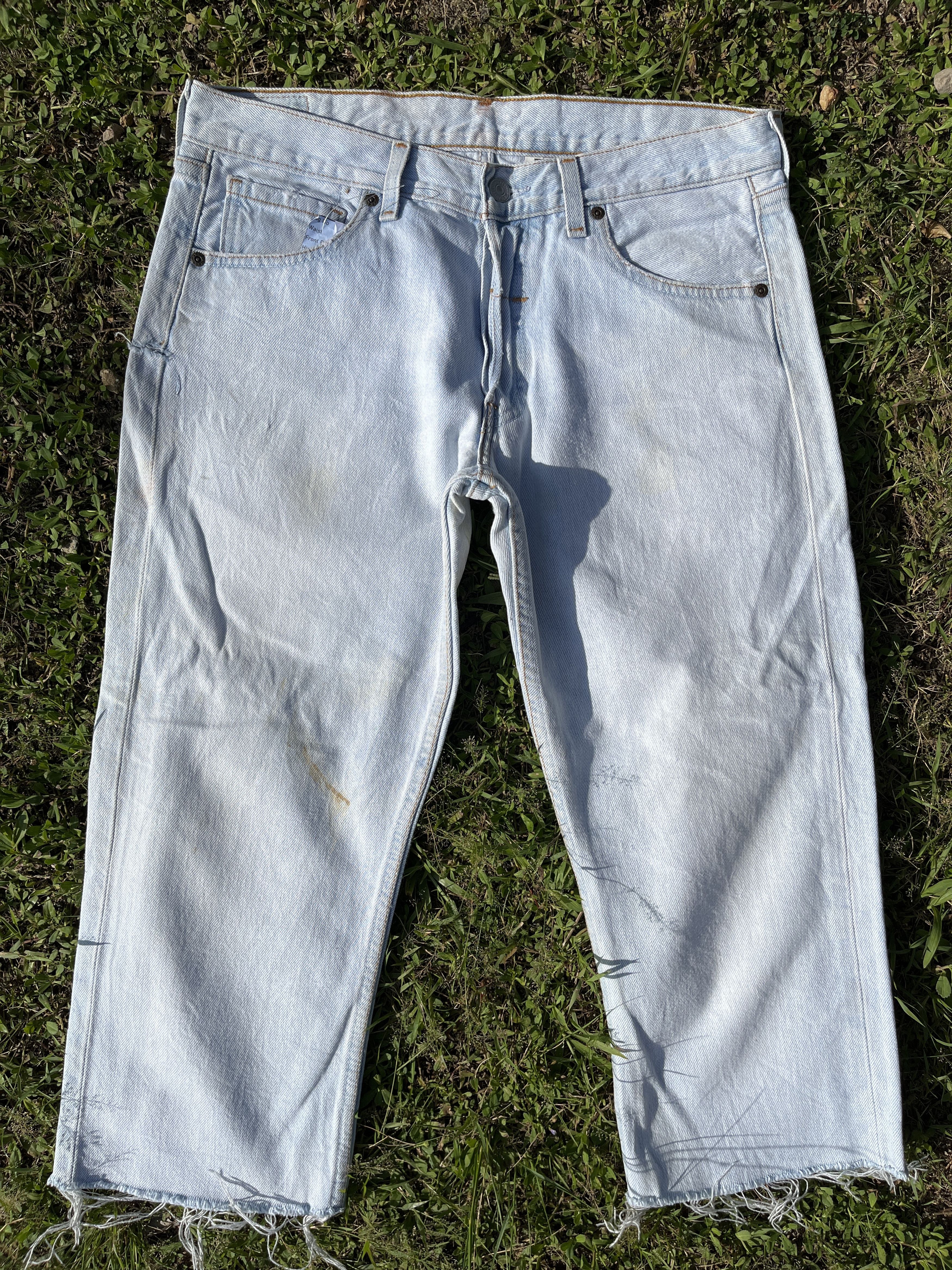 Levi's × Vintage Vintage Levis 502 Cropped Light Wash Jeans - J047 Size US 32 / EU 48 - 1 Thumbnail