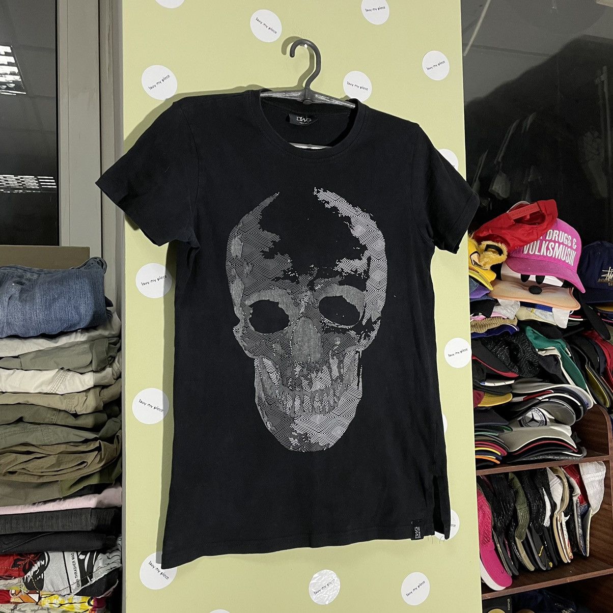 Vintage Vintage 90s Graphic Tee Skull Horror Dark Grunge Streetwear Size US S / EU 44-46 / 1 - 2 Thumbnail