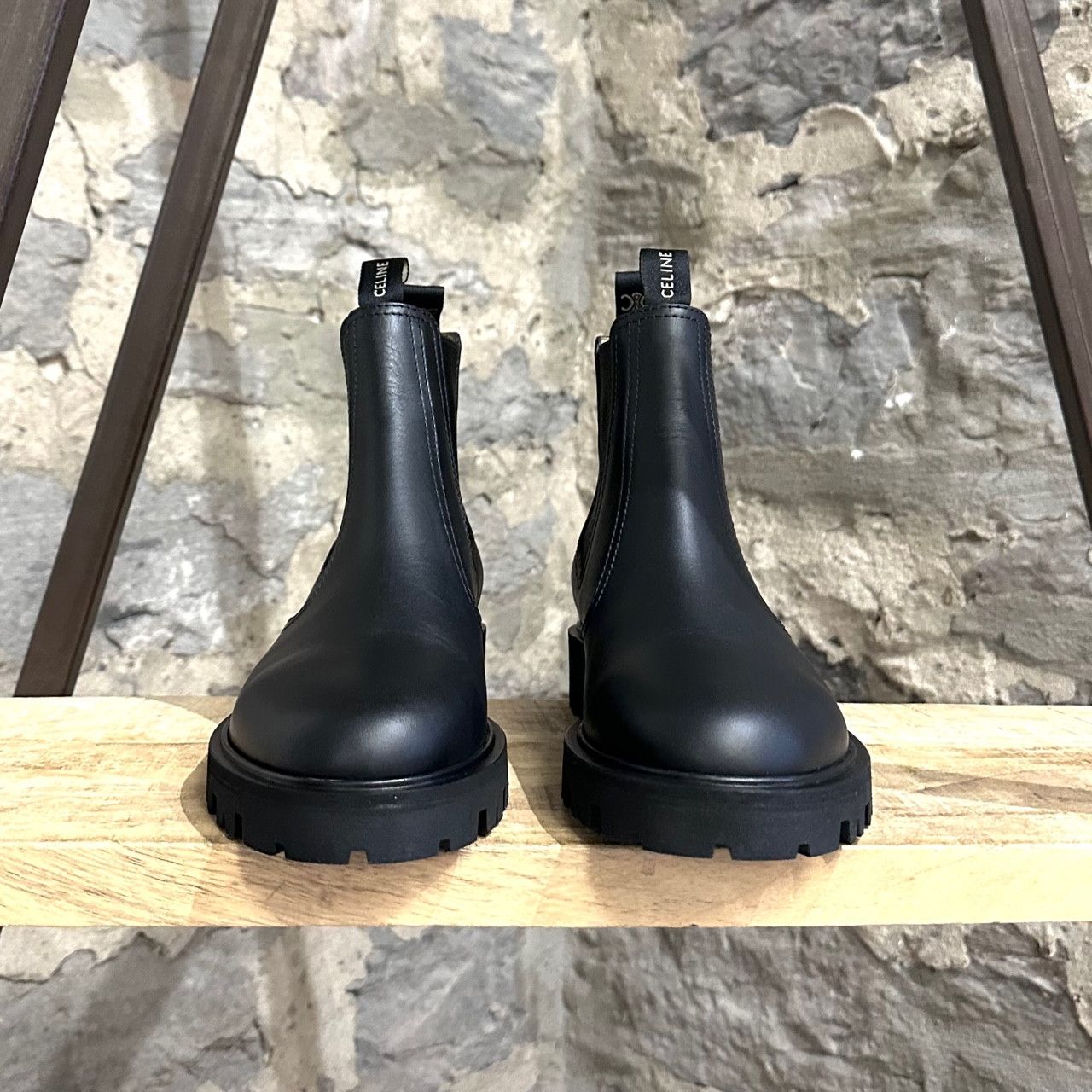 Celine Celine Black Leather Margaret Lug Chelsea Boots Size US 11 / IT 41 - 3 Thumbnail