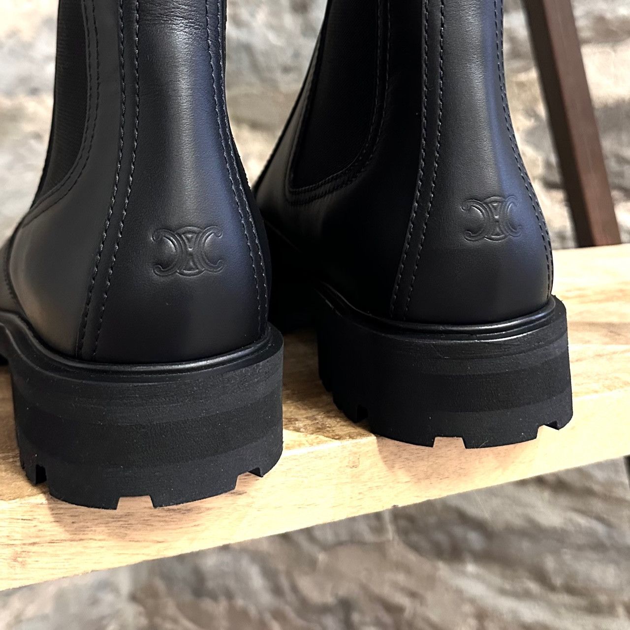 Celine Celine Black Leather Margaret Lug Chelsea Boots Size US 11 / IT 41 - 6 Thumbnail