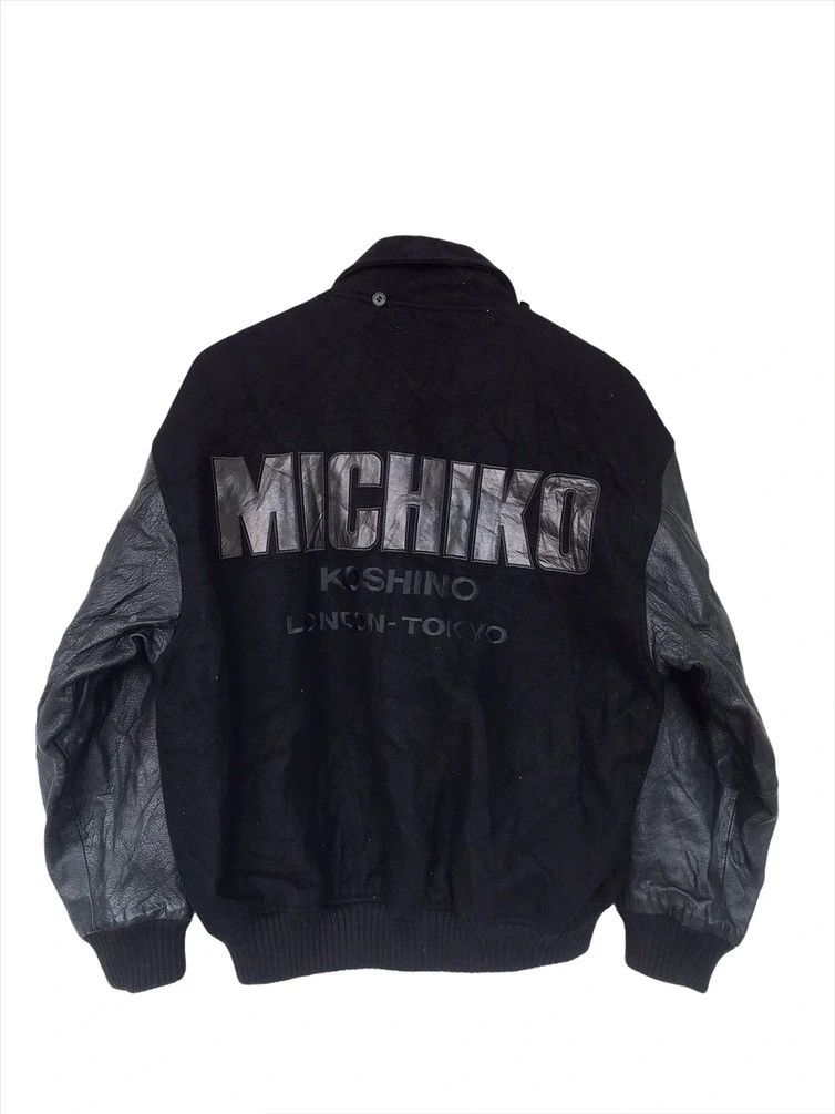 Michiko Koshino London × Vintage 💥Vintage Michiko London Spellout Varsity Jacket Size US M / EU 48-50 / 2 - 1 Thumbnail