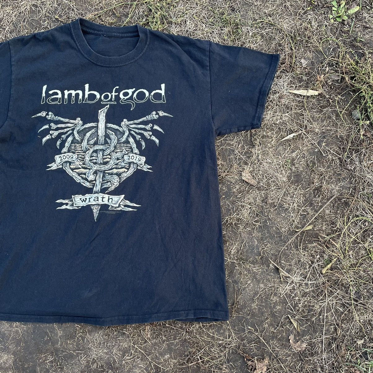 Vintage Vintage Y2K Lamb of God Graphic Tee Thrashed Metal Punk L Size US L / EU 52-54 / 3 - 3 Thumbnail