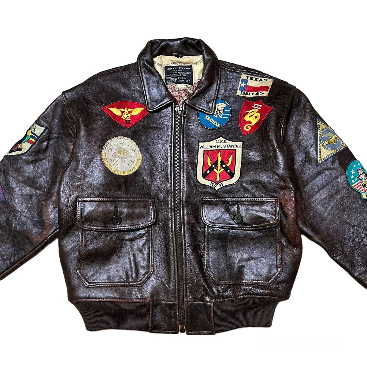 Avirex Vintage Avirex Leather Jacket Top Gun Maverick Full Patches Size US S / EU 44-46 / 1 - 3 Thumbnail