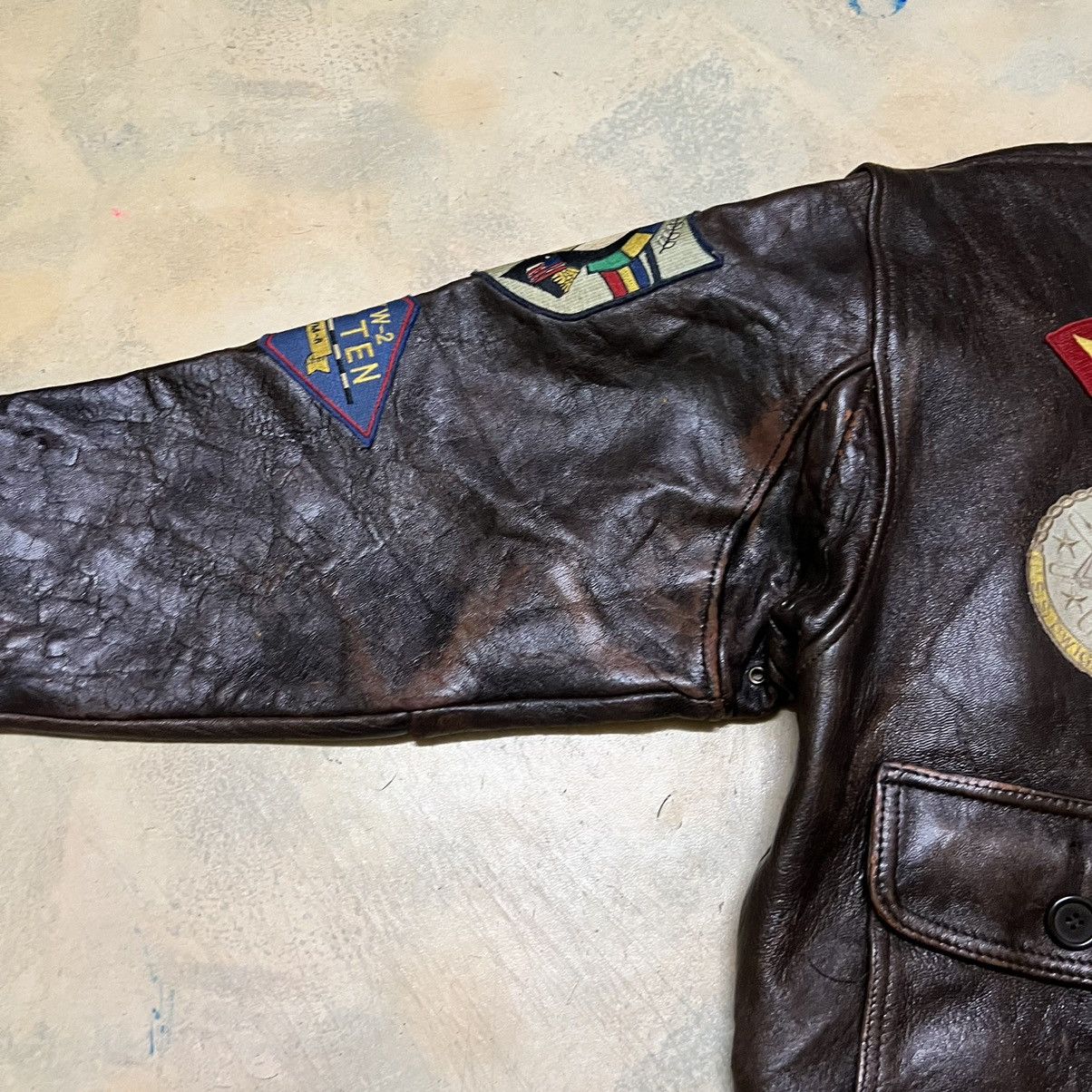Avirex Vintage Avirex Leather Jacket Top Gun Maverick Full Patches Size US S / EU 44-46 / 1 - 6 Thumbnail