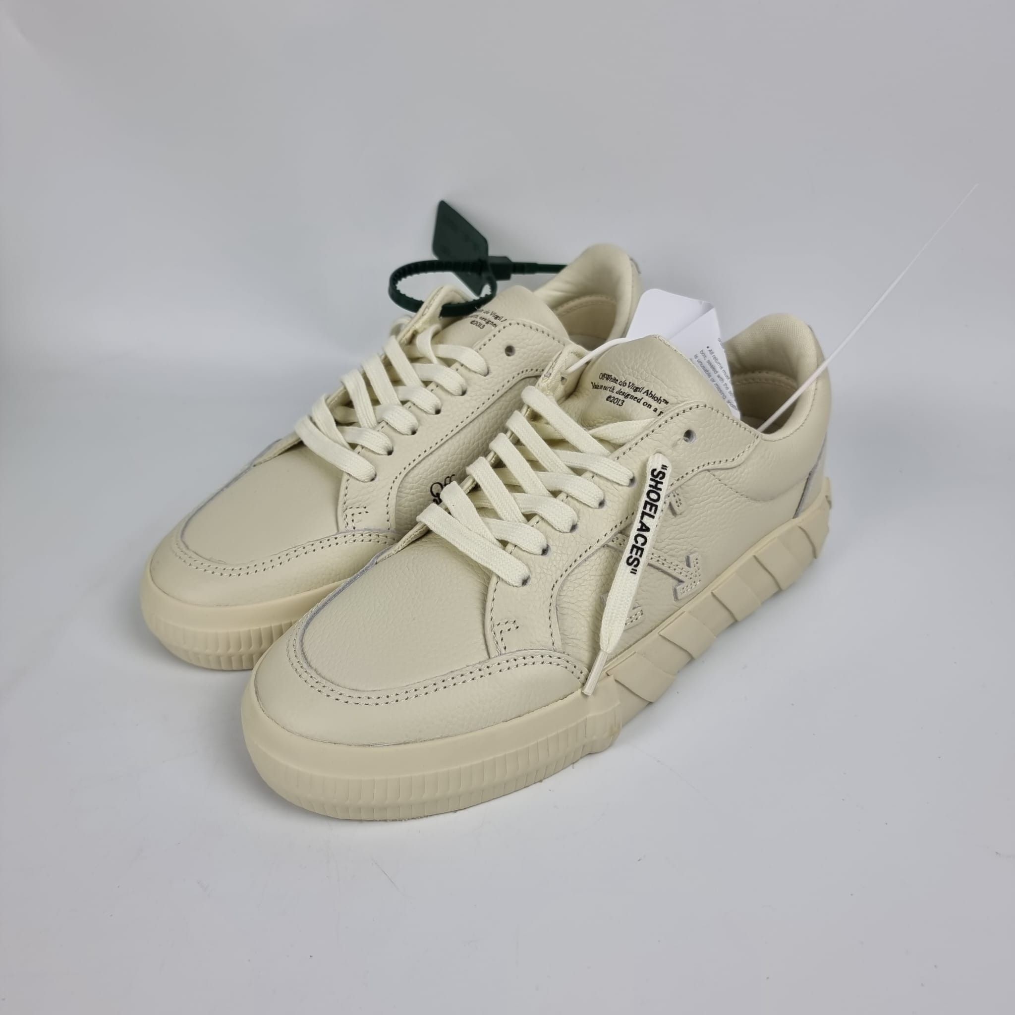 Off-White Vulcanized Camel Leather Sneakers New FW22 38