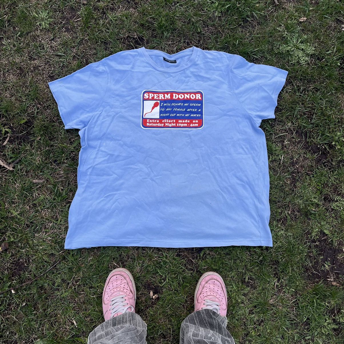 Vintage Vintage Y2K Sun Faded Graphic Tee Streetwear Skate Blue XL Size US XL / EU 56 / 4 - 1 Thumbnail