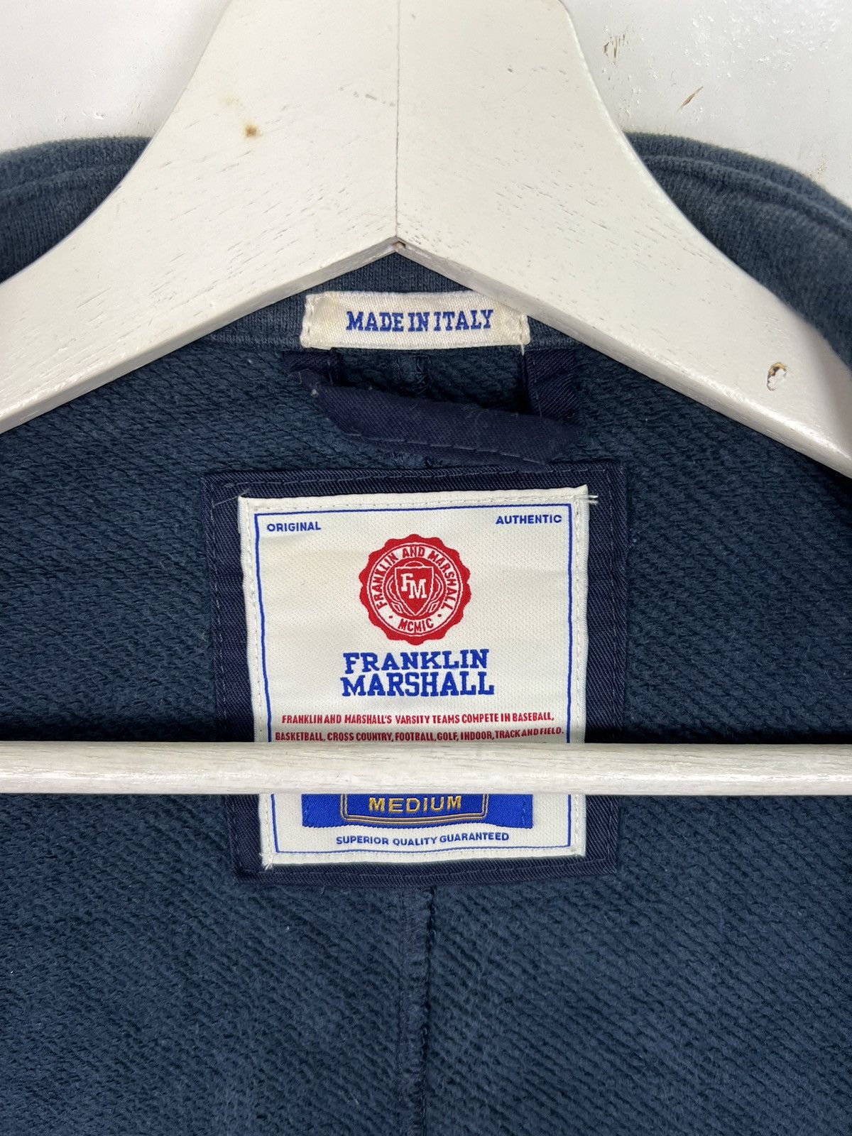 Franklin & Marshall 🔥 FRANKLIN & MARSHALL NAVY JACKET MADE IN ITALY Size US M / EU 48-50 / 2 - 9 Thumbnail