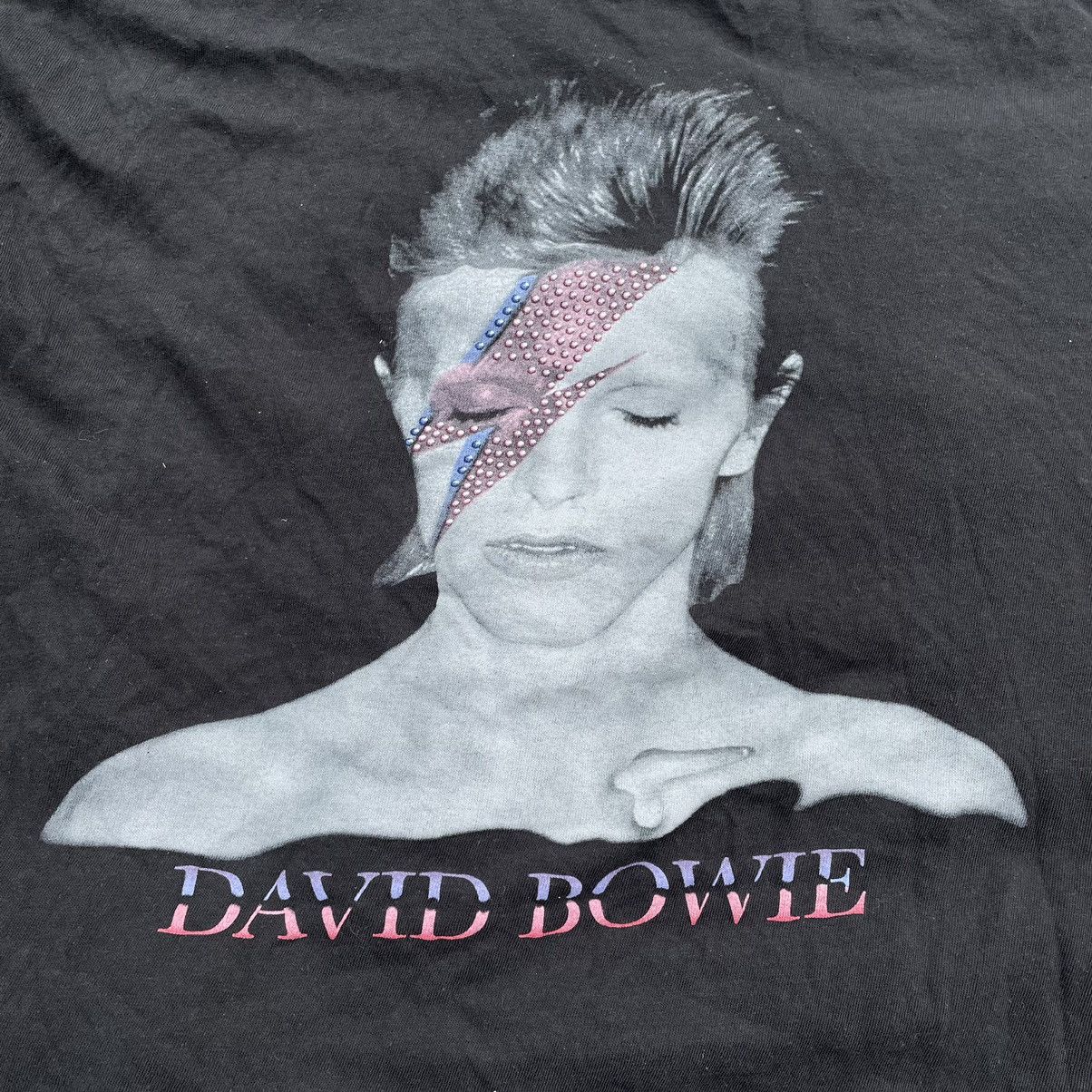 Vintage Vintage 90s David Bowie Graphic Tee Faded Black Punk Skate M Size US M / EU 48-50 / 2 - 4 Thumbnail
