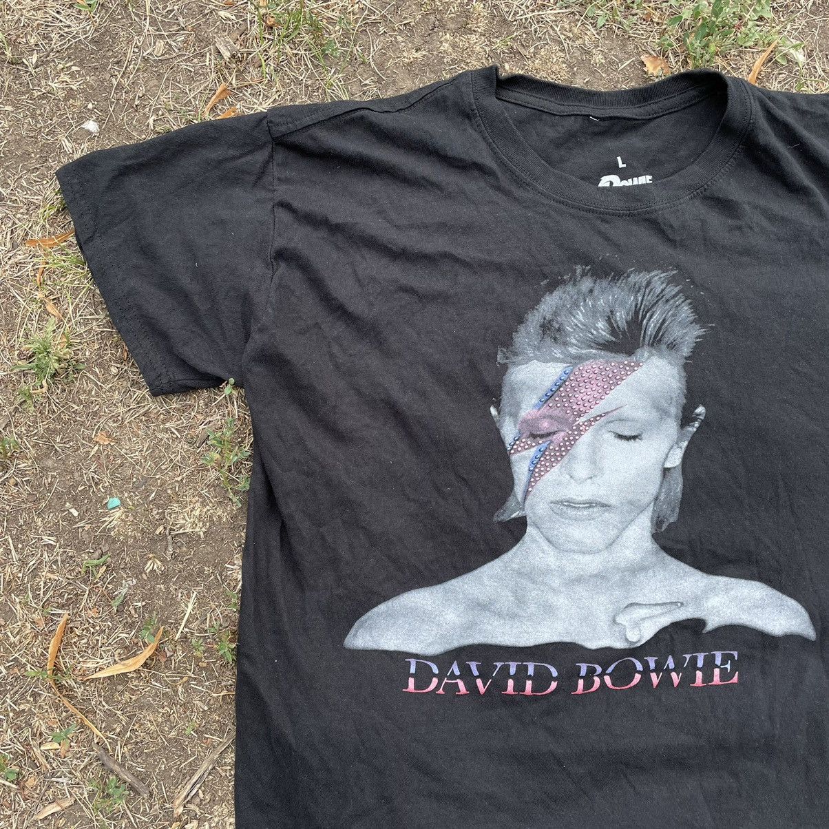 Vintage Vintage 90s David Bowie Graphic Tee Faded Black Punk Skate M Size US M / EU 48-50 / 2 - 3 Thumbnail