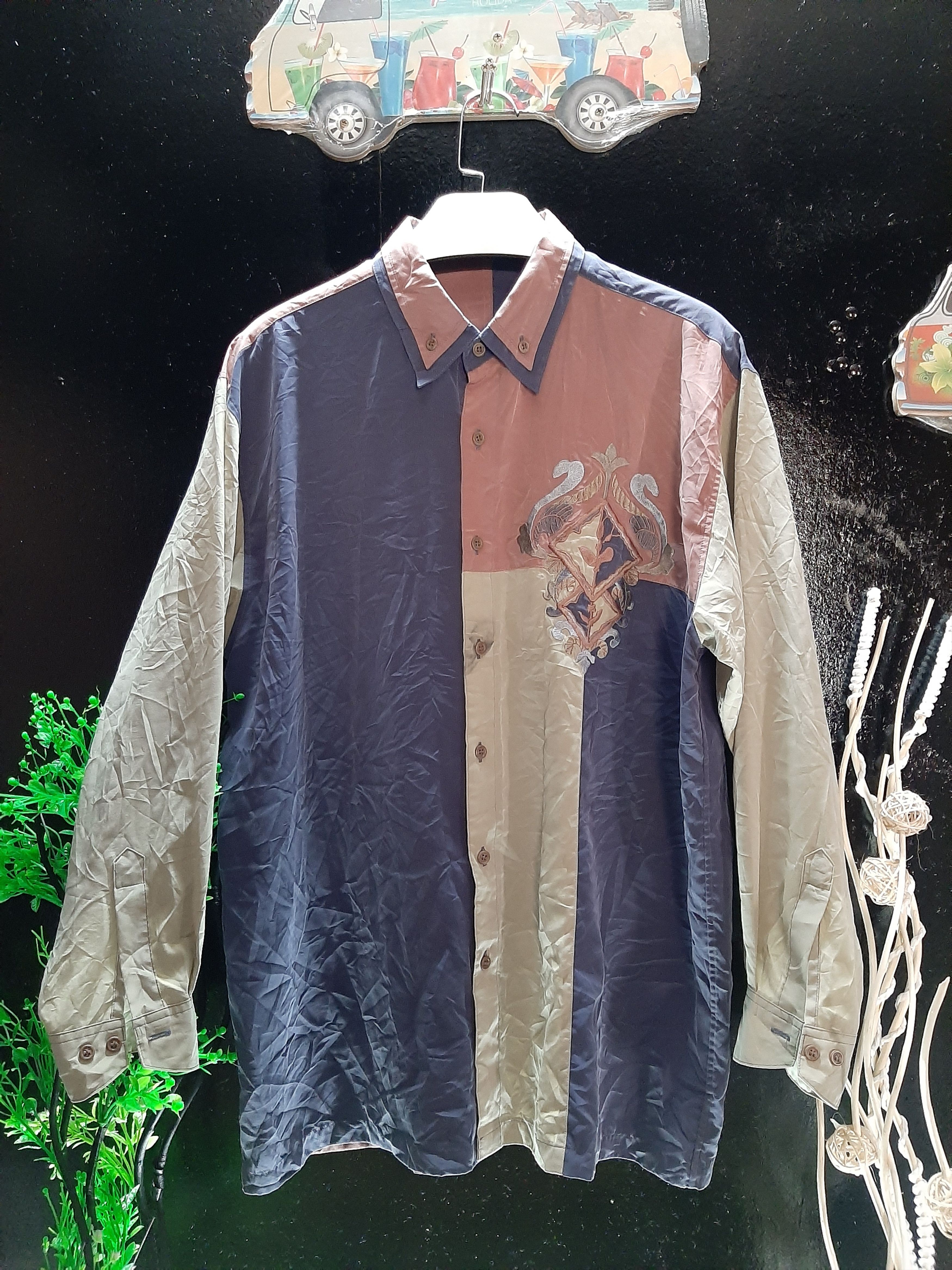 Designer × Vintage VINTAGE ARAMIS SHIRT BUTTON UP EMBROIDERY Size US L / EU 52-54 / 3 - 1 Thumbnail