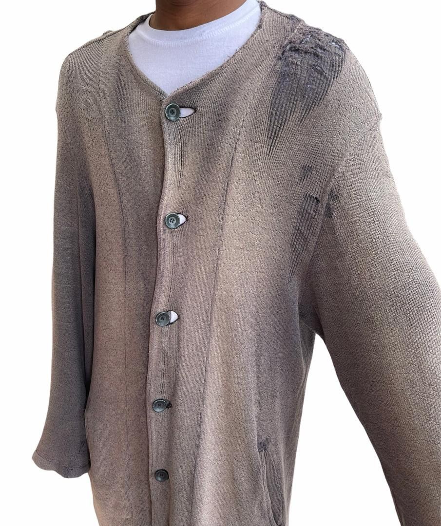 Yohji Yamamoto RIPPED!!! Super Distressed Sunfaded Long Jacket Size US M / EU 48-50 / 2 - 15 Thumbnail