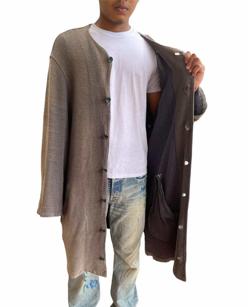 Yohji Yamamoto RIPPED!!! Super Distressed Sunfaded Long Jacket Size US M / EU 48-50 / 2 - 11 Thumbnail