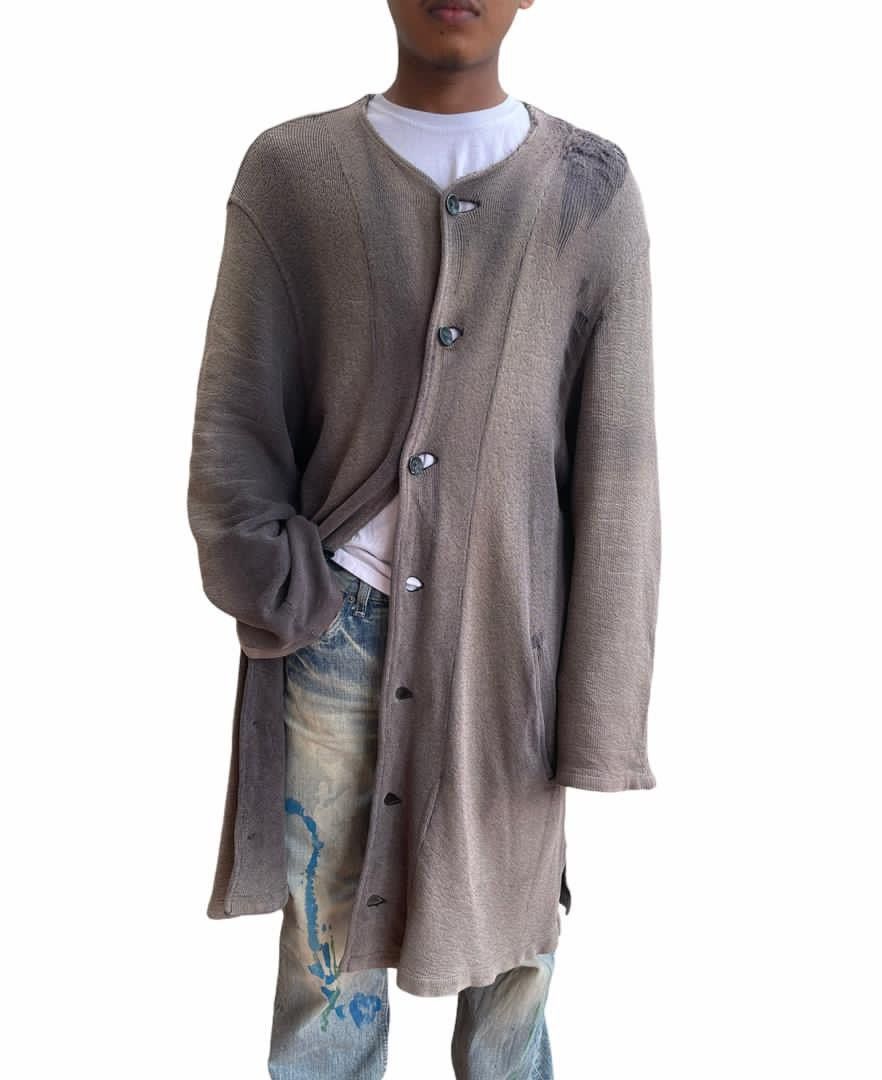 Yohji Yamamoto RIPPED!!! Super Distressed Sunfaded Long Jacket Size US M / EU 48-50 / 2 - 4 Thumbnail
