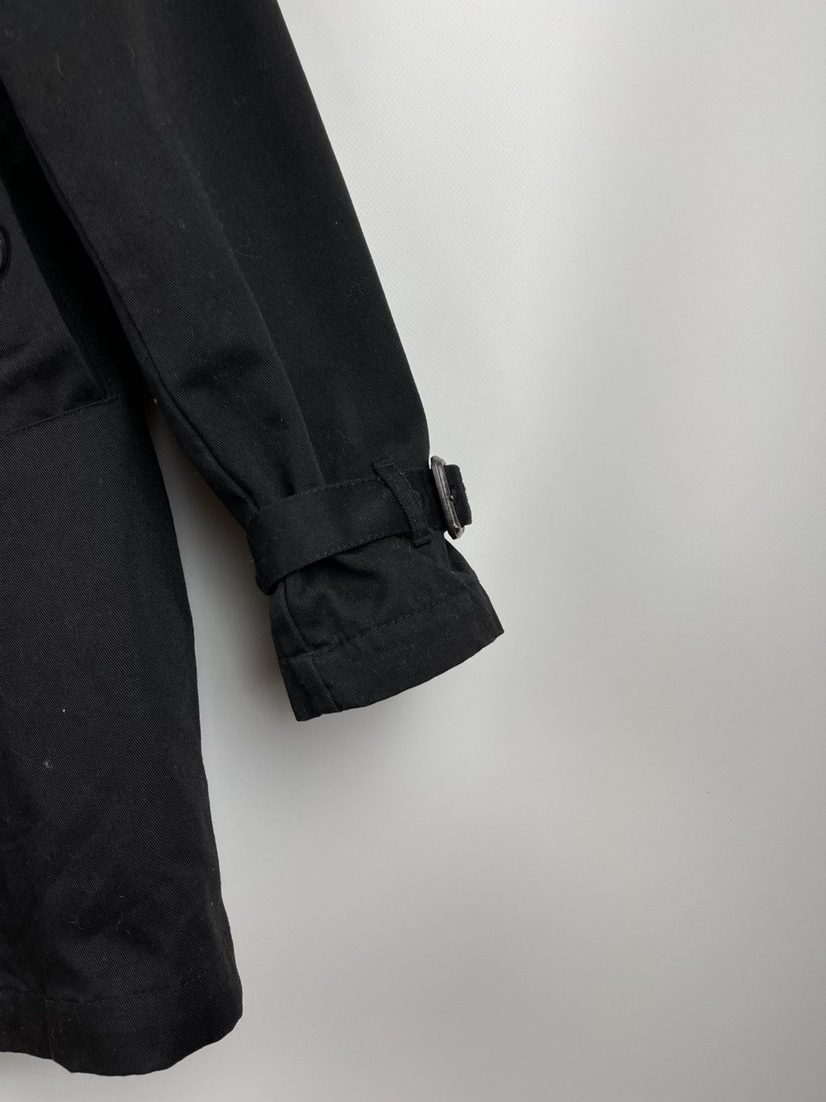 Asos ASOS vintage black trench coat jacket belted sleeve Size US L / EU 52-54 / 3 - 5 Thumbnail