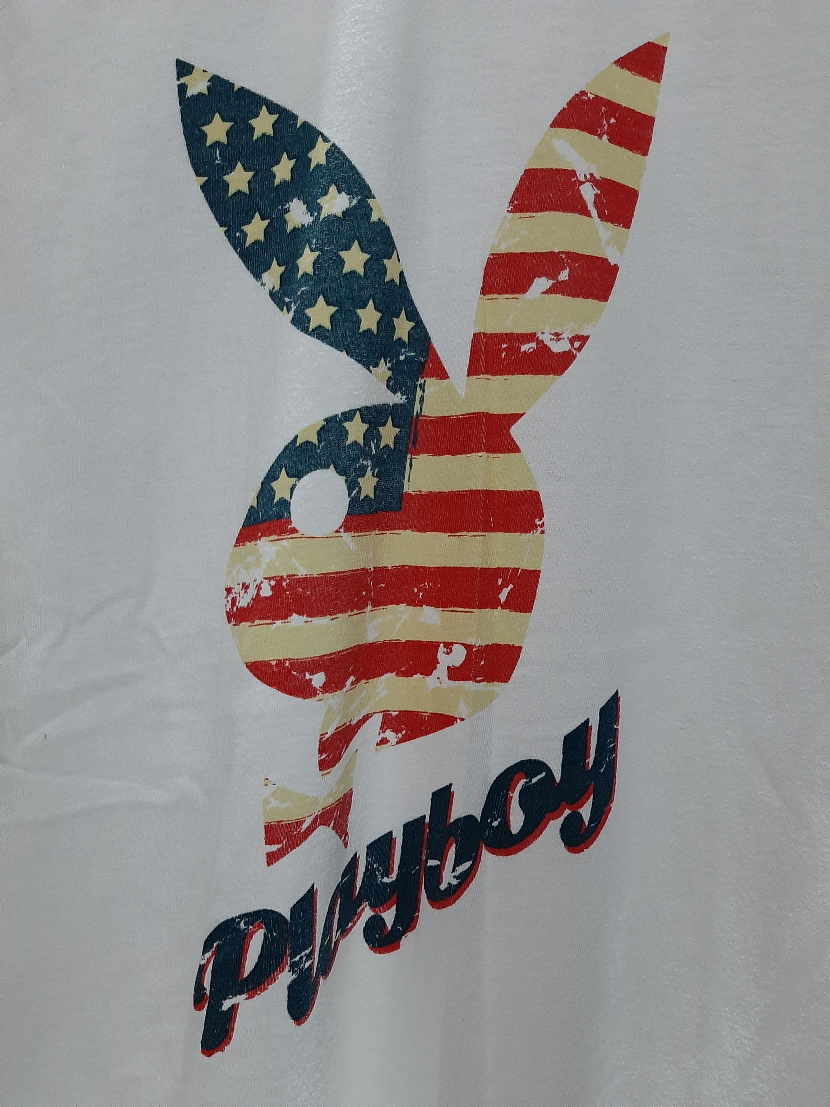 Playboy × Vintage VINTAGE PLAY BOY AMERICAN FLAG BIG BUNNY LOGO TEE.. Size US S / EU 44-46 / 1 - 2 Thumbnail