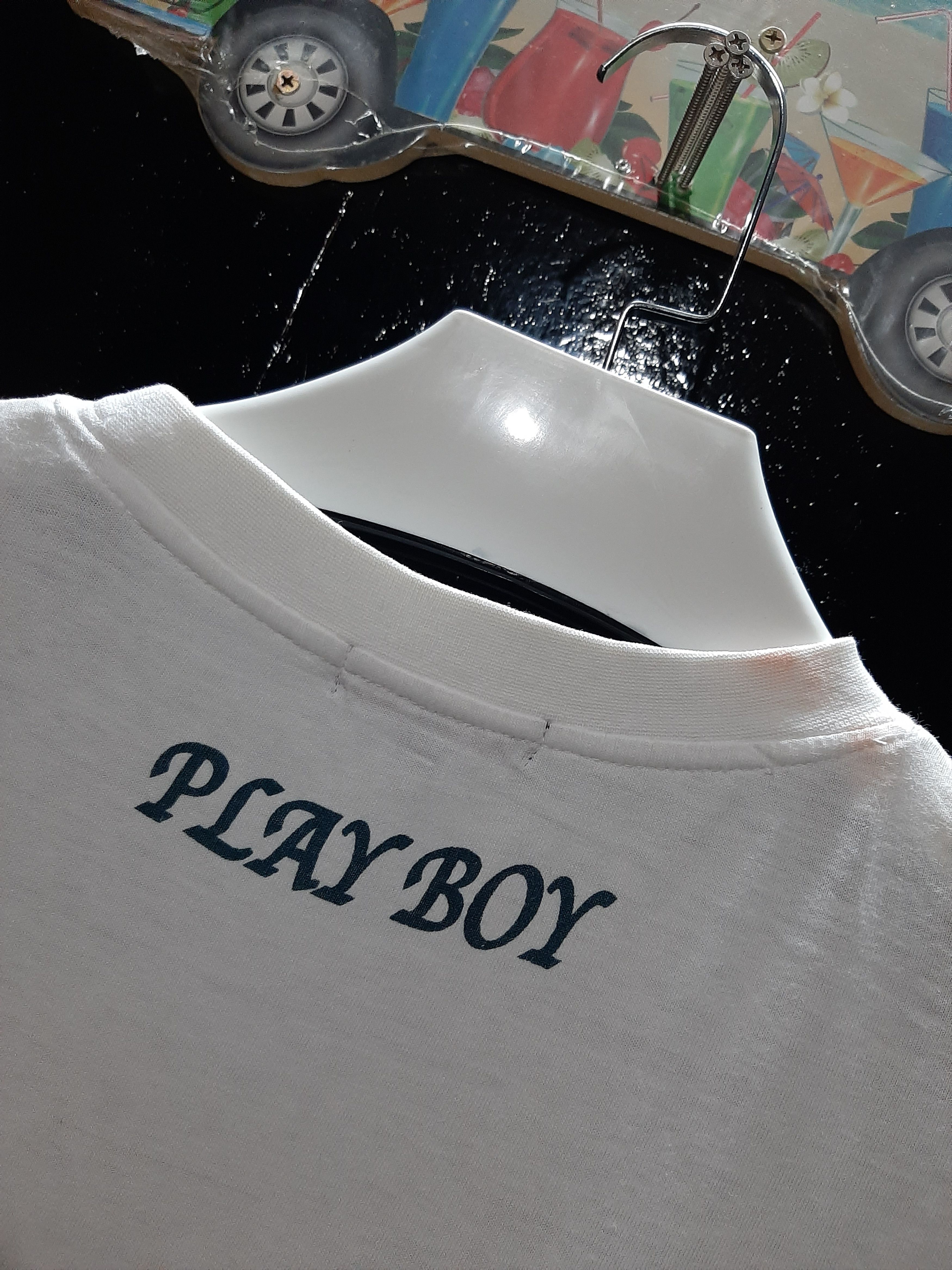 Playboy × Vintage VINTAGE PLAY BOY AMERICAN FLAG BIG BUNNY LOGO TEE.. Size US S / EU 44-46 / 1 - 8 Thumbnail
